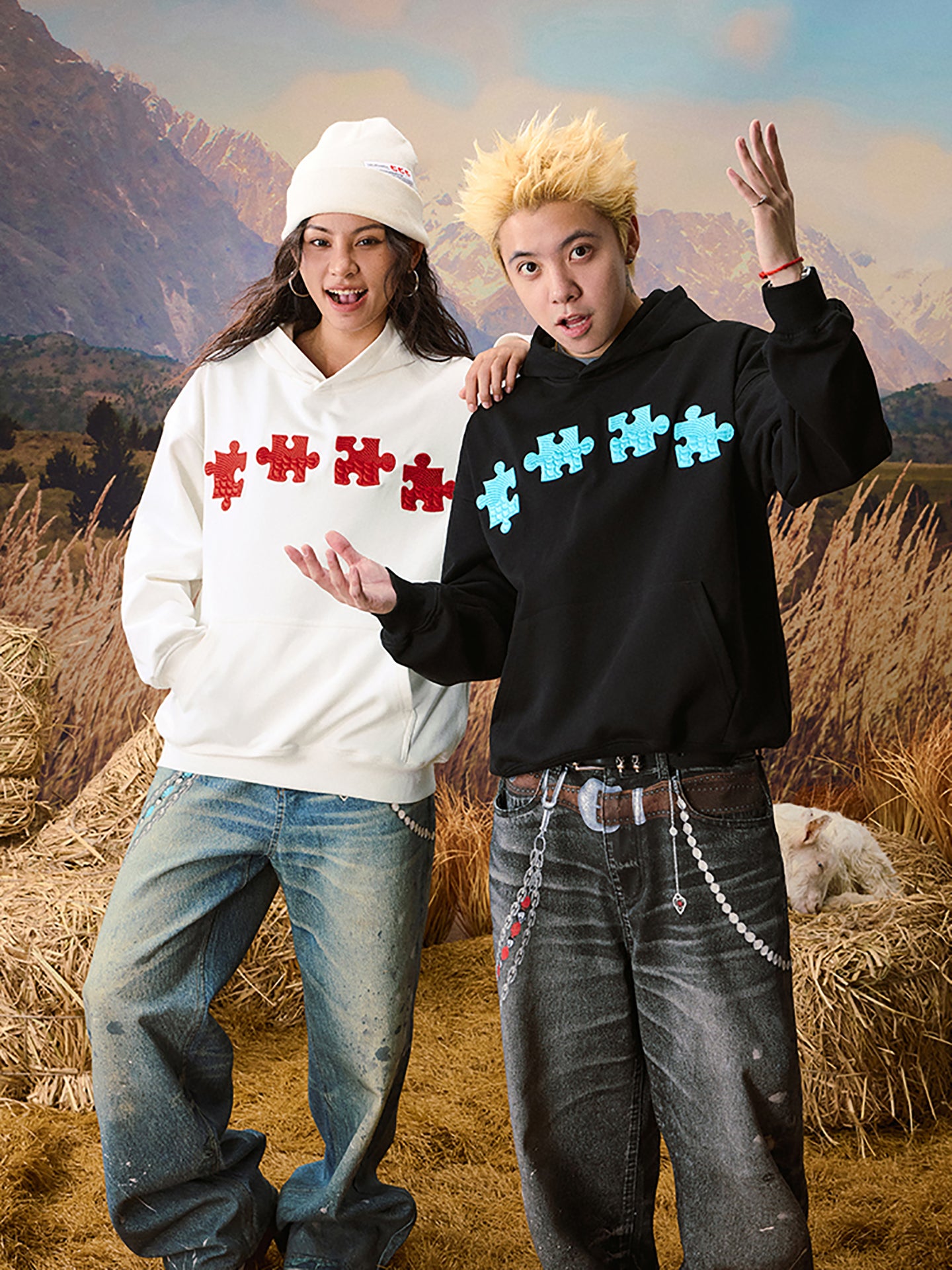 YADcrew | Dragon Scale Embroidered Puzzle Hoodie - PSYLOS 1, YADcrew | Dragon Scale Embroidered Puzzle Hoodie, Hoodie, YADcrew•JAPAN, PSYLOS 1