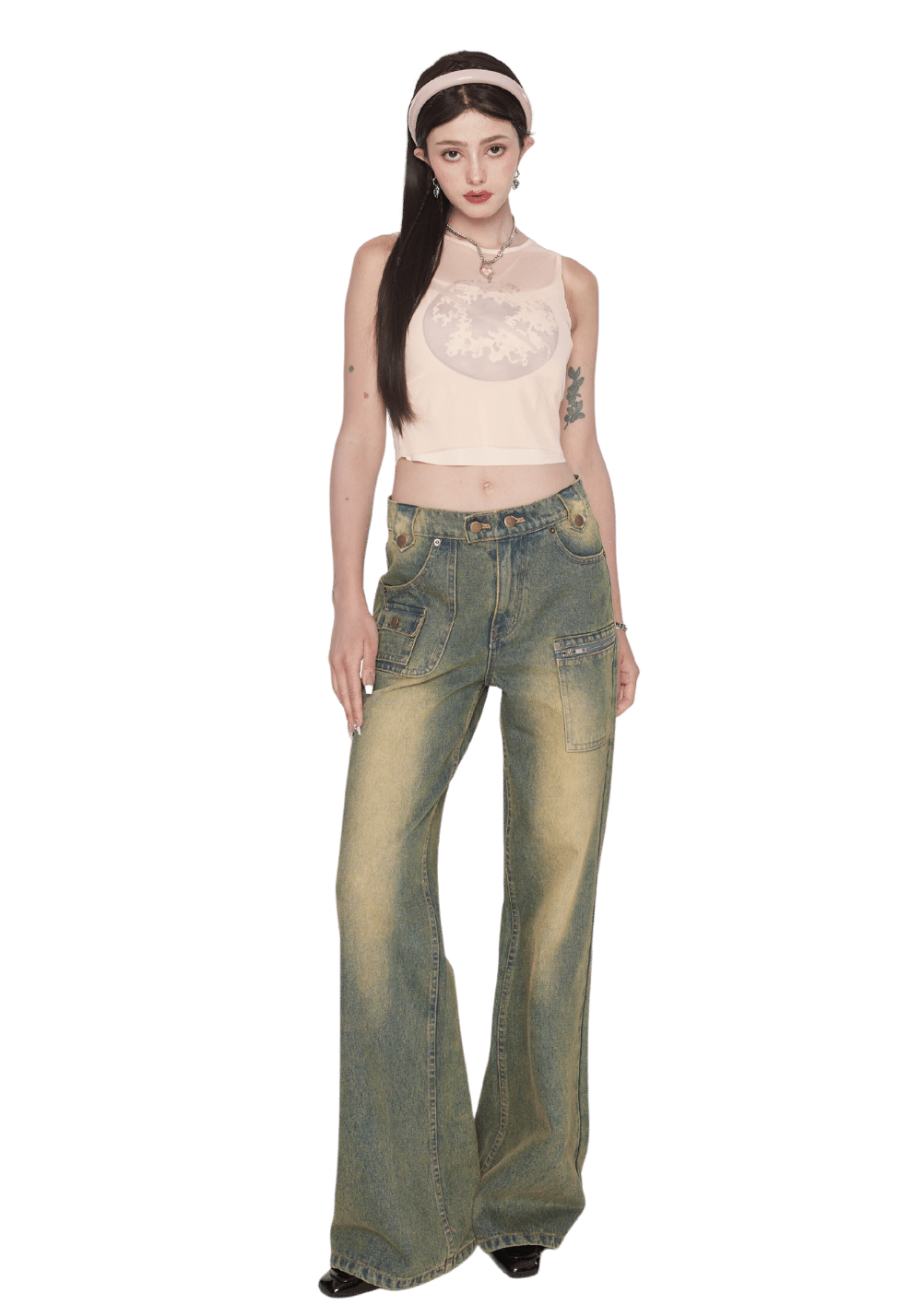 Washed Vintage Jeans - PSYLOS 1, Washed Vintage Jeans, Pants, LHC MODA, PSYLOS 1