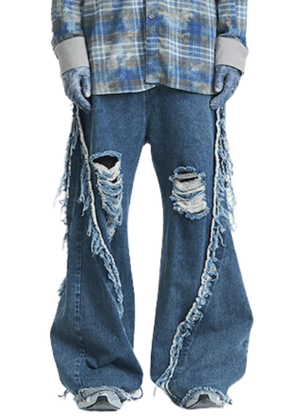 Segmented Washed Denim Jeans - PSYLOS 1, Segmented Washed Denim Jeans, Pants, RELABEL, PSYLOS 1
