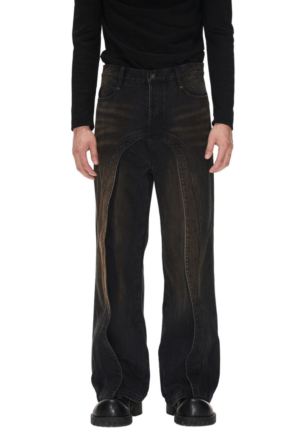 Distressed Straight Leg Denim Jeans - PSYLOS 1, Distressed Straight Leg Denim Jeans, Pants, BLIND NO PLAN, PSYLOS 1
