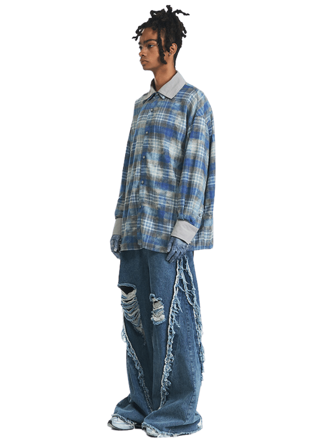 Segmented Washed Denim Jeans - PSYLOS 1, Segmented Washed Denim Jeans, Pants, RELABEL, PSYLOS 1