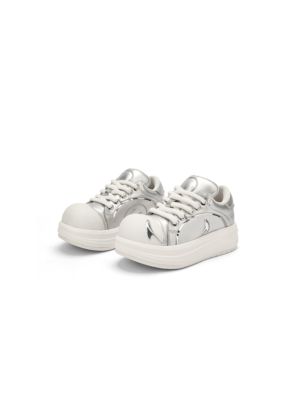 SMILEY丨Big Head Shoes Series-Silver - PSYLOS 1, SMILEY丨Big Head Shoes Series-Silver, Chunky Sneakers, SMILEY•JAPAN, PSYLOS 1
