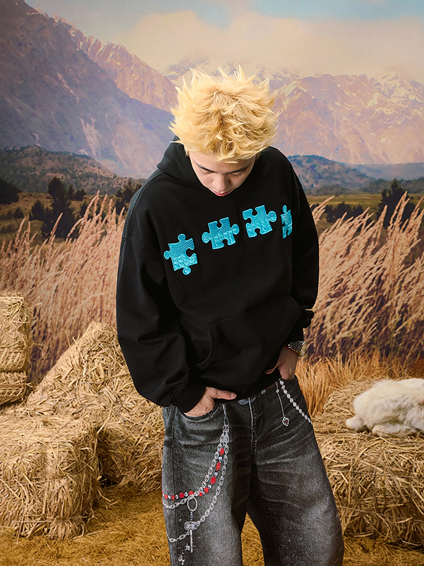 YADcrew | Dragon Scale Embroidered Puzzle Hoodie - PSYLOS 1, YADcrew | Dragon Scale Embroidered Puzzle Hoodie, Hoodie, YADcrew•JAPAN, PSYLOS 1