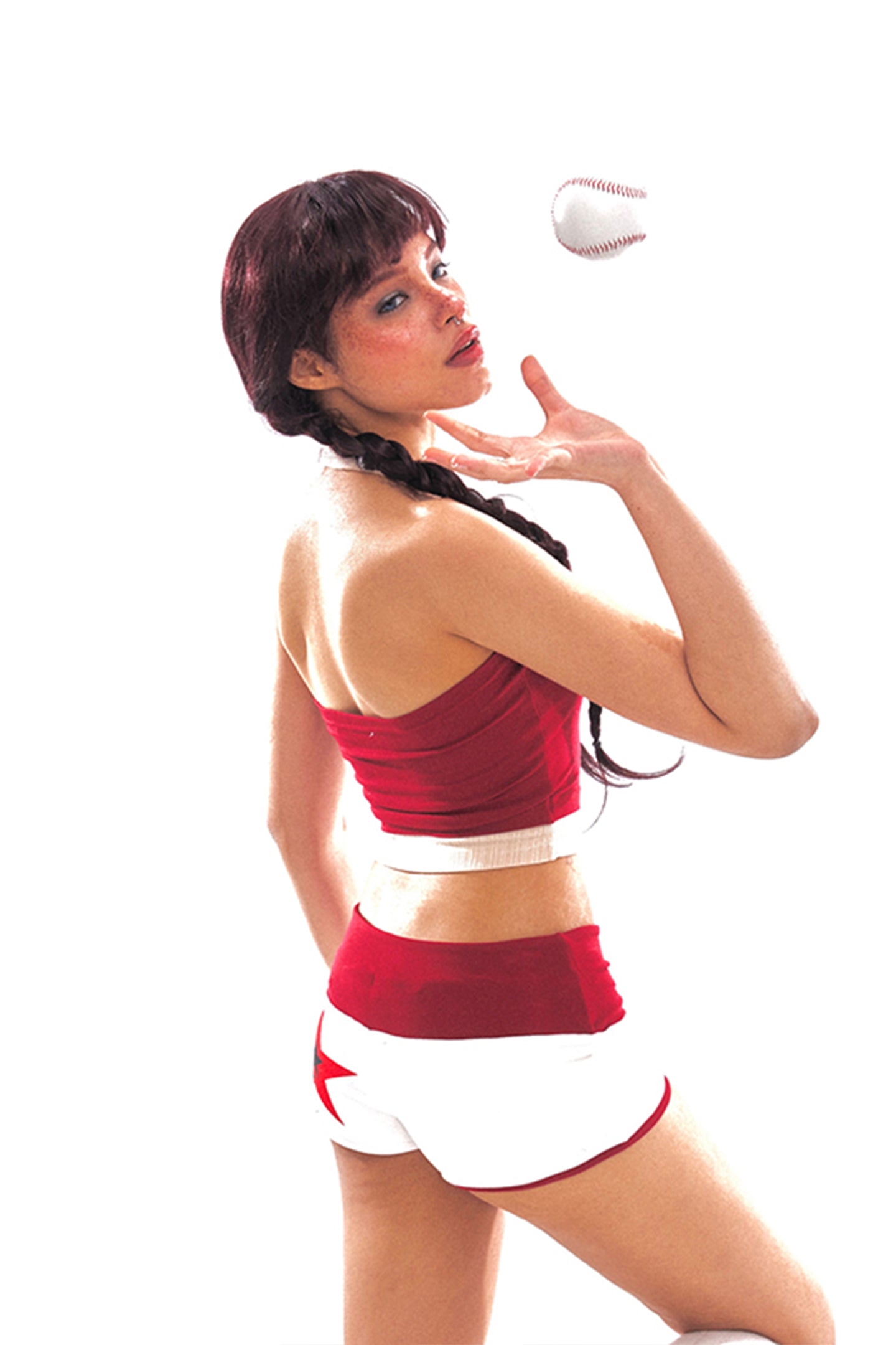 Retro Star Contrast Low-Rise Shorts - PSYLOS 1, Retro Star Contrast Low-Rise Shorts, Shorts, NyDkyel, PSYLOS 1