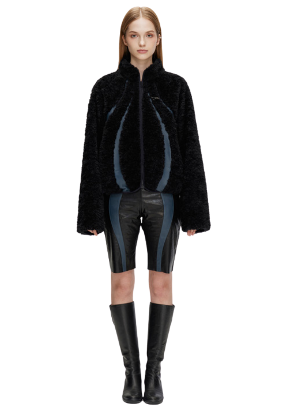 Sherpa Leather Patchwork Jacket - PSYLOS 1, Sherpa Leather Patchwork Jacket, Jacket, The Last Redemption, PSYLOS 1