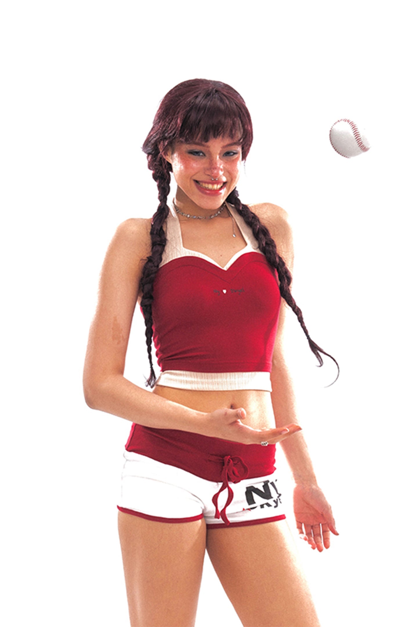 Retro Star Contrast Low-Rise Shorts - PSYLOS 1, Retro Star Contrast Low-Rise Shorts, Shorts, NyDkyel, PSYLOS 1