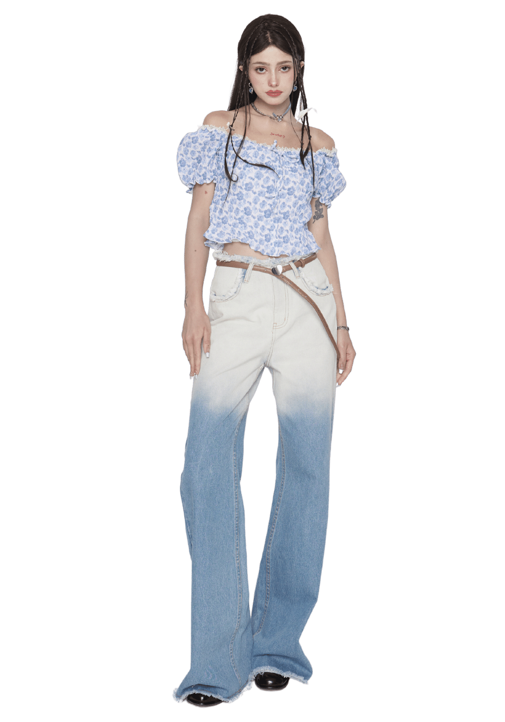 Gradient Denim Jeans - PSYLOS 1, Gradient Denim Jeans, shirt, LHC MODA, PSYLOS 1