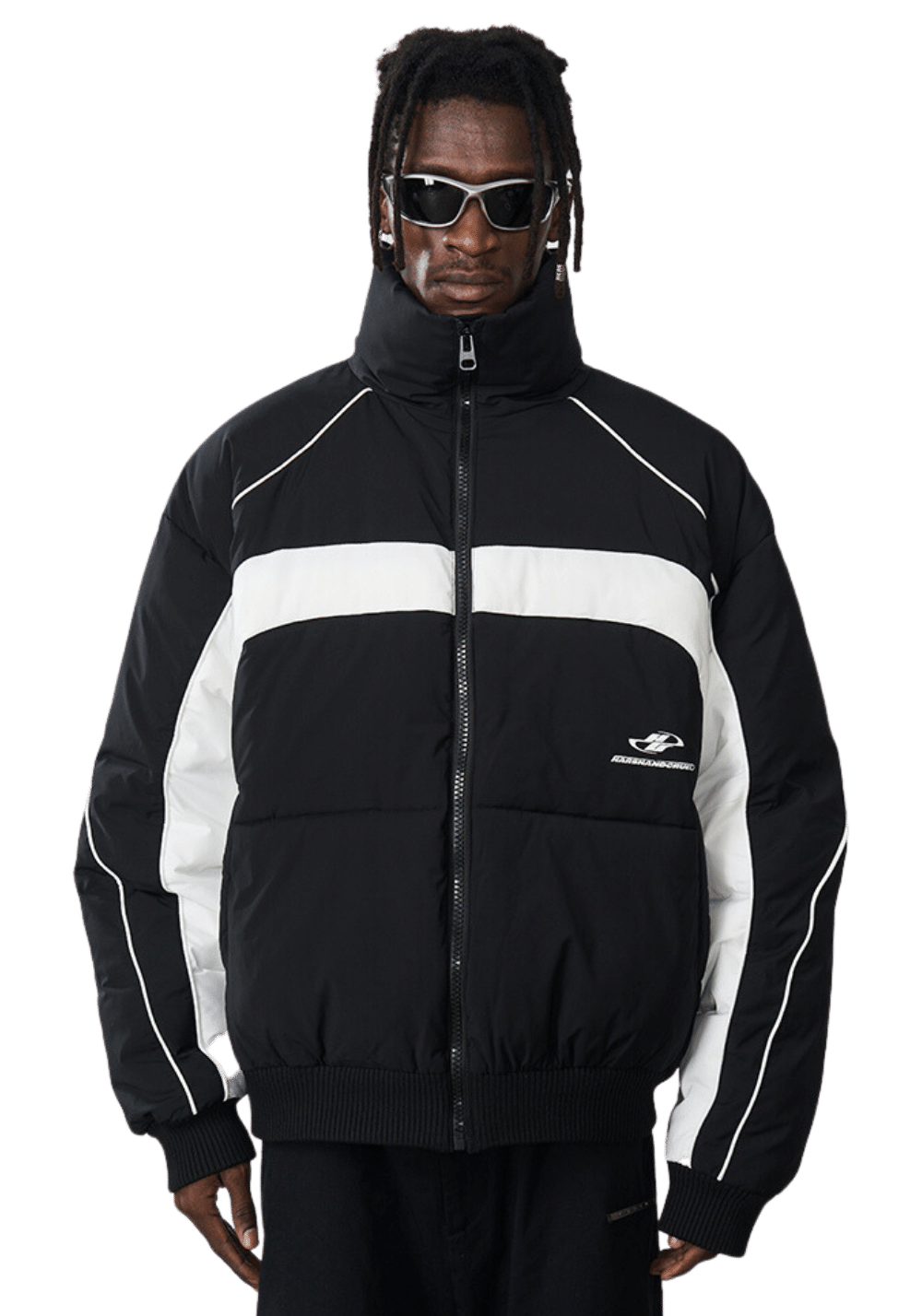 Curved Cut Stand Collar Cotton Jacket - PSYLOS 1, Curved Cut Stand Collar Cotton Jacket, Down Jacket, HARSH AND CRUEL, PSYLOS 1
