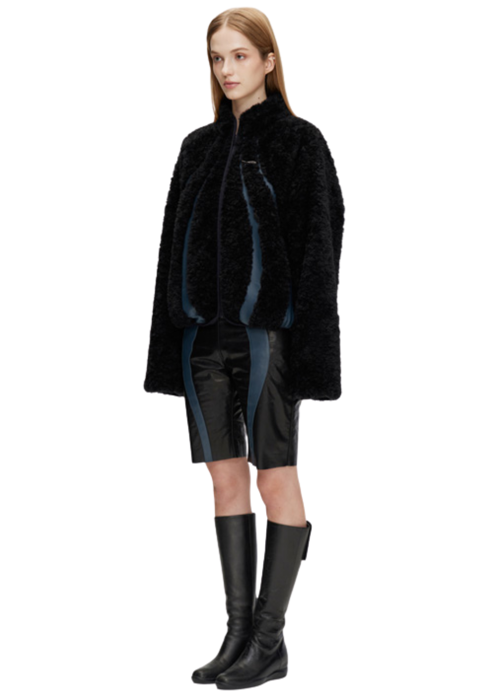 Sherpa Leather Patchwork Jacket - PSYLOS 1, Sherpa Leather Patchwork Jacket, Jacket, The Last Redemption, PSYLOS 1