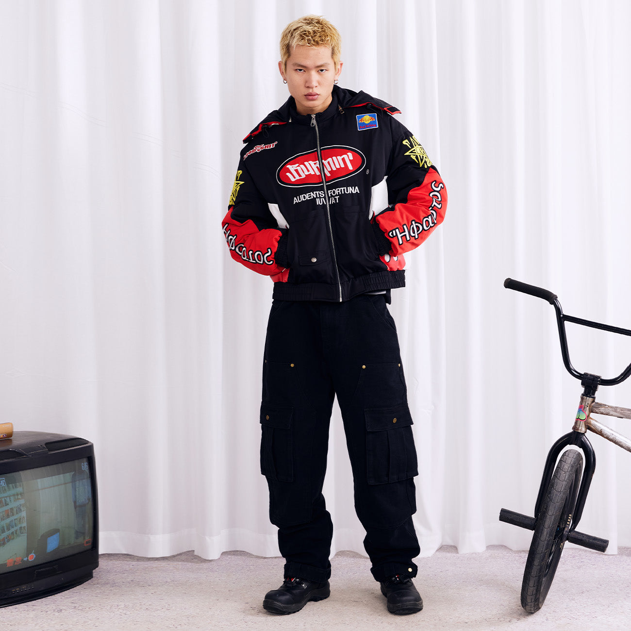 BURNIN* "2503" Helmet Deconstructed Racing Cotton Jacket - PSYLOS 1, BURNIN* "2503" Helmet Deconstructed Racing Cotton Jacket, Jacket, Burnin, PSYLOS 1