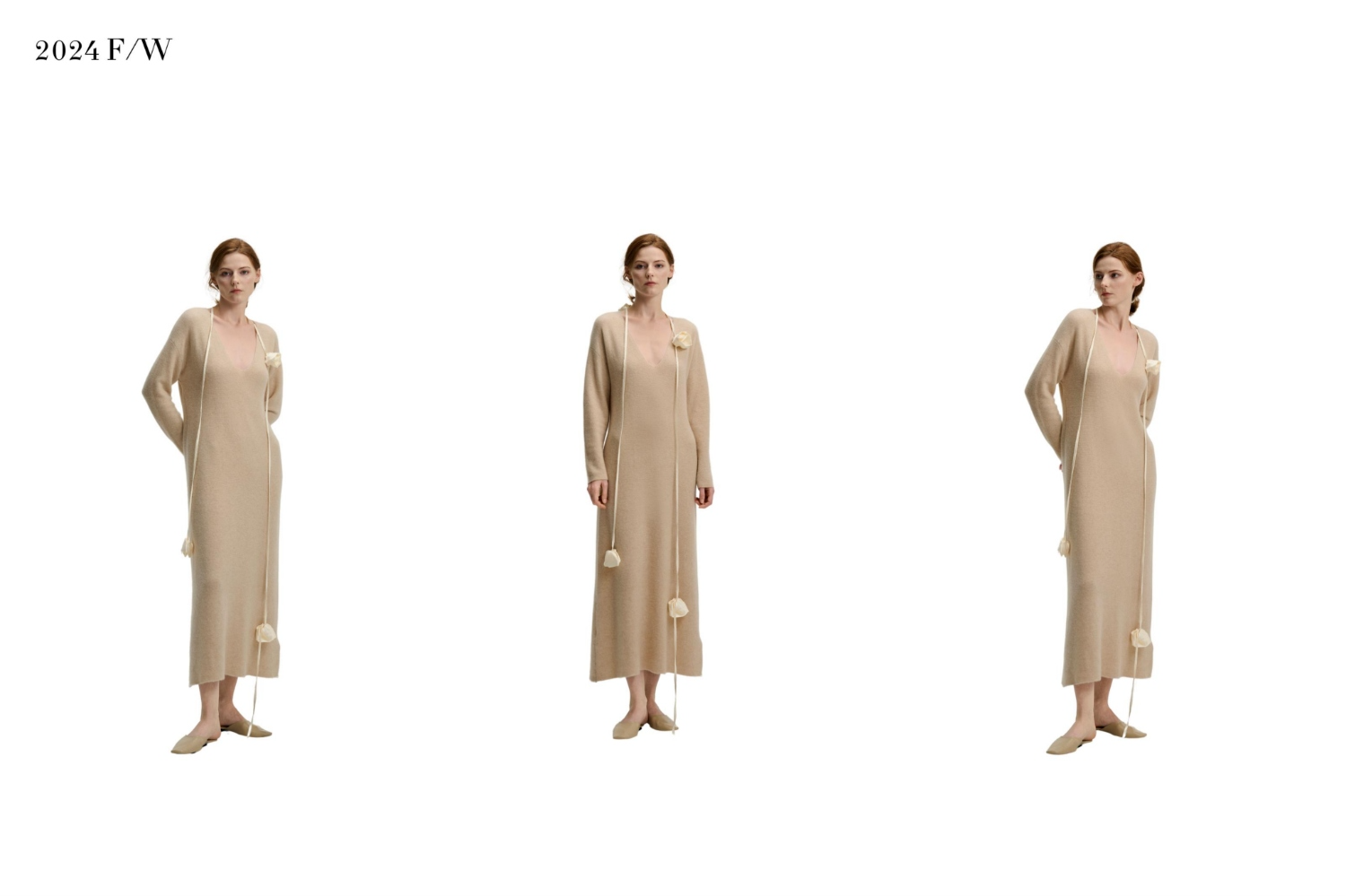 CASHMERE V-Neck Cocoon Cashmere Dress