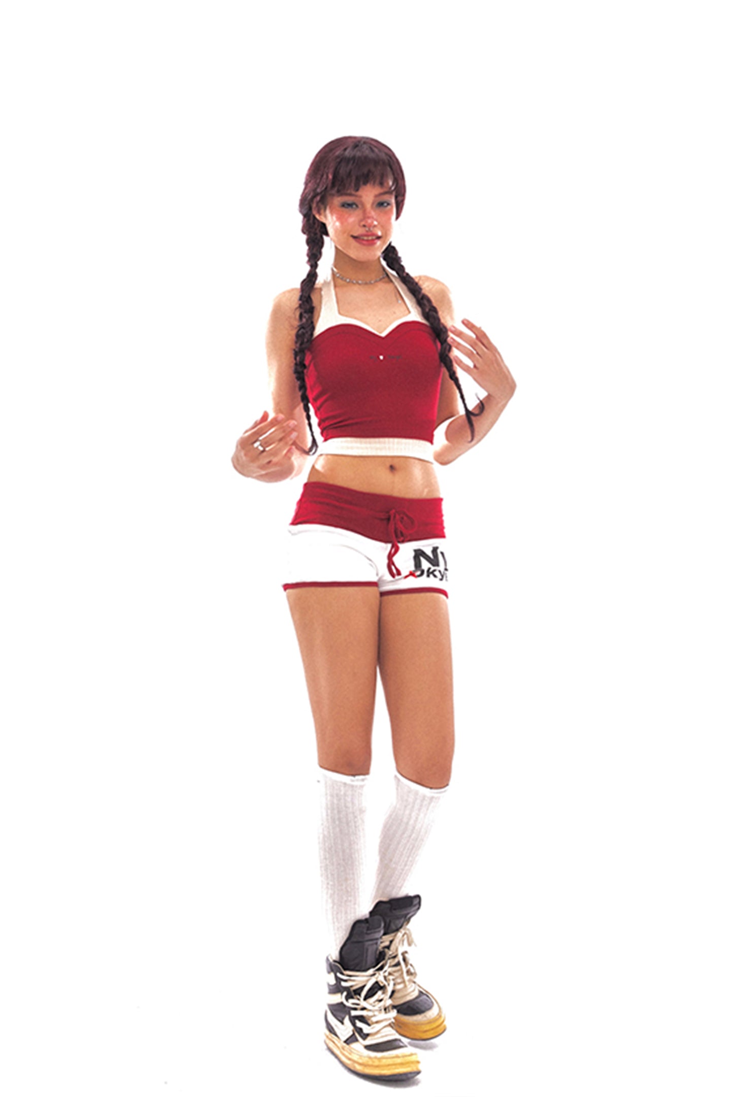 Retro Star Contrast Low-Rise Shorts - PSYLOS 1, Retro Star Contrast Low-Rise Shorts, Shorts, NyDkyel, PSYLOS 1