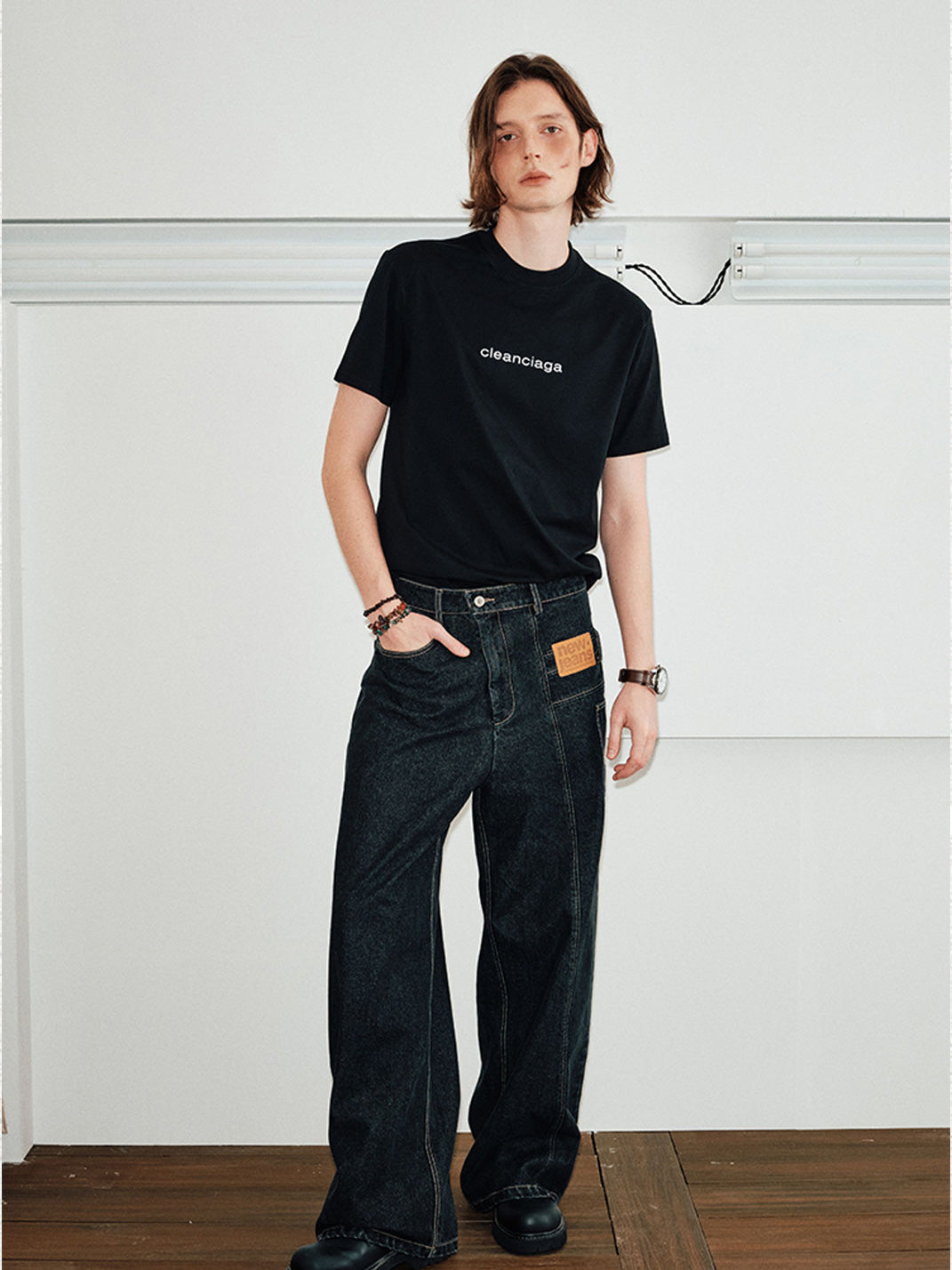 KREATE | Deconstruct Series Asymmetrical Straight Leg Jeans - PSYLOS 1, KREATE | Deconstruct Series Asymmetrical Straight Leg Jeans, Bottoms, KREATE, PSYLOS 1