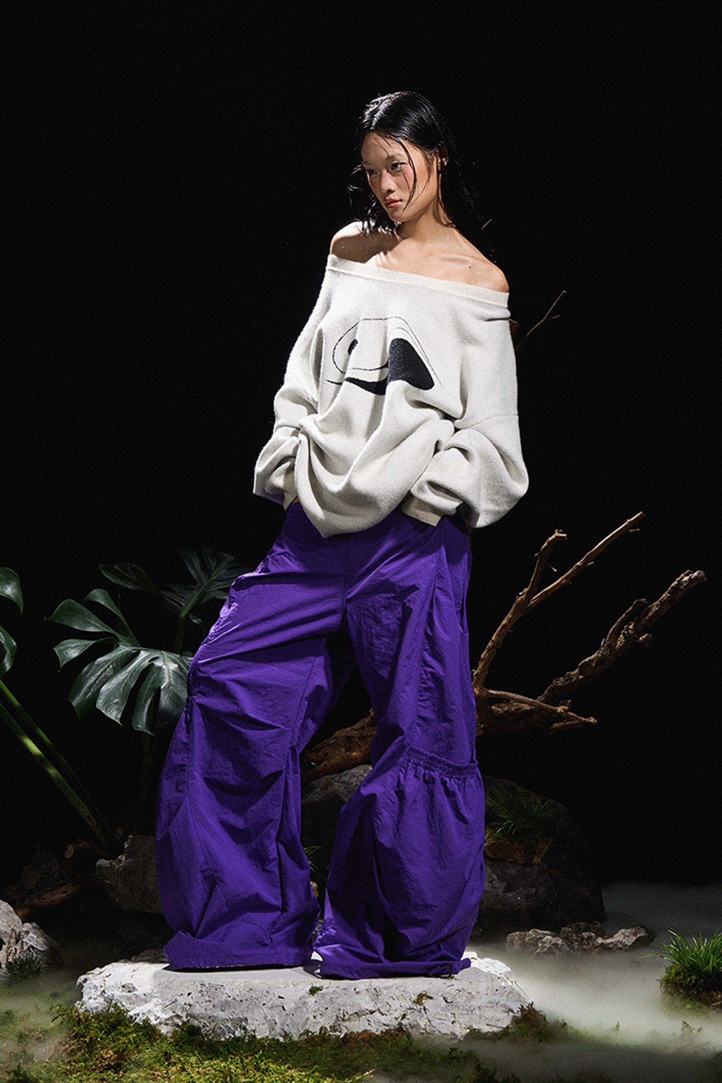 RELABEL丨Pleated Ring Nylon Pants - PSYLOS 1, RELABEL丨Pleated Ring Nylon Pants, Pants, RELABEL, PSYLOS 1