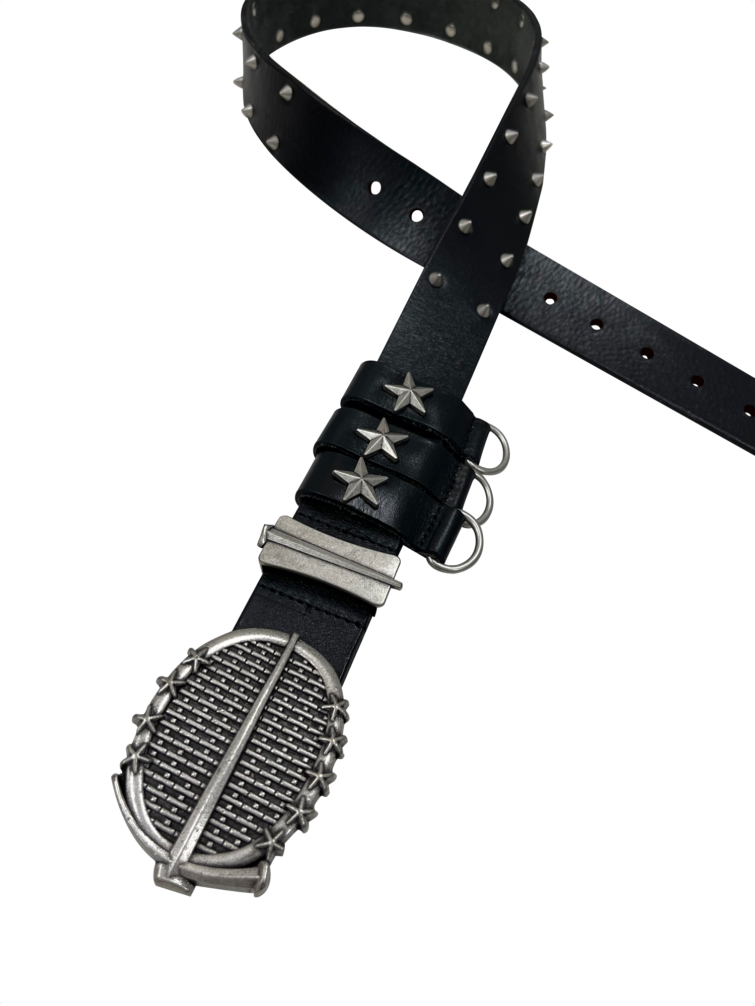 Rockstar Sterling Silver Plated Italian Imported Top-Grain Leather Belt - PSYLOS 1, Rockstar Sterling Silver Plated Italian Imported Top-Grain Leather Belt, Jacket, TecNineGroup, PSYLOS 1