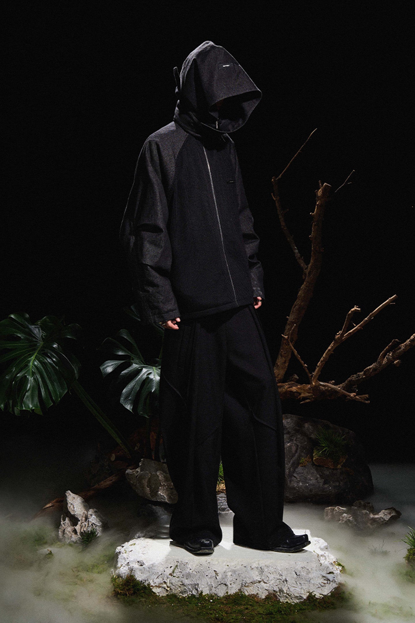 RELABEL丨Static Wing Pattern Thick Cut Trousers - PSYLOS 1, RELABEL丨Static Wing Pattern Thick Cut Trousers, Pants, RELABEL, PSYLOS 1