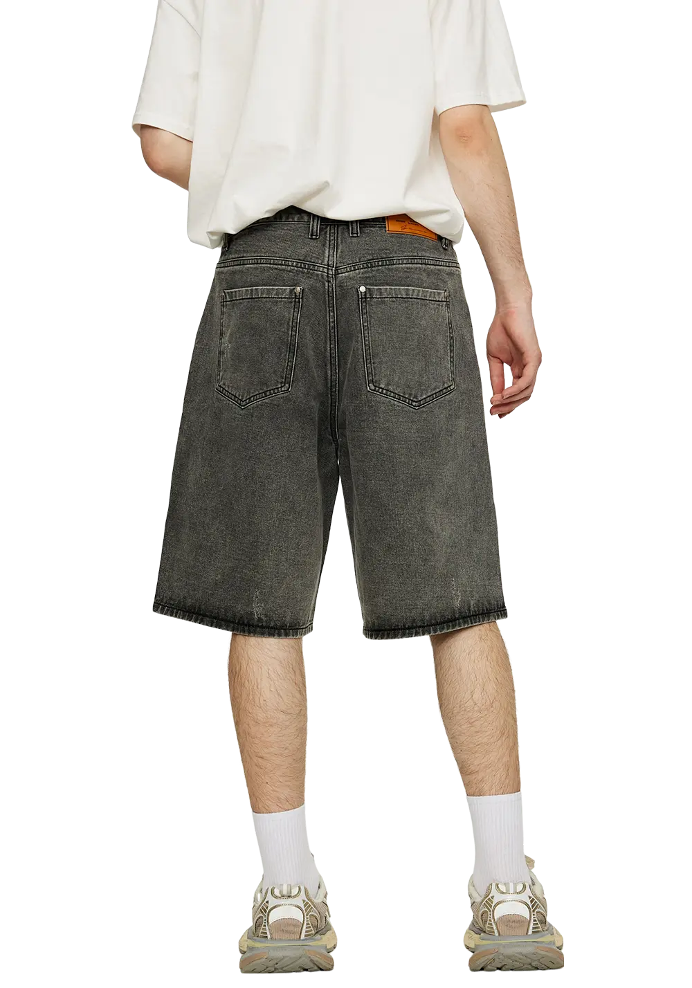 Patchwork Cross Star Embroidered Denim Shorts - PSYLOS 1, Patchwork Cross Star Embroidered Denim Shorts, Shorts, iconslab, PSYLOS 1