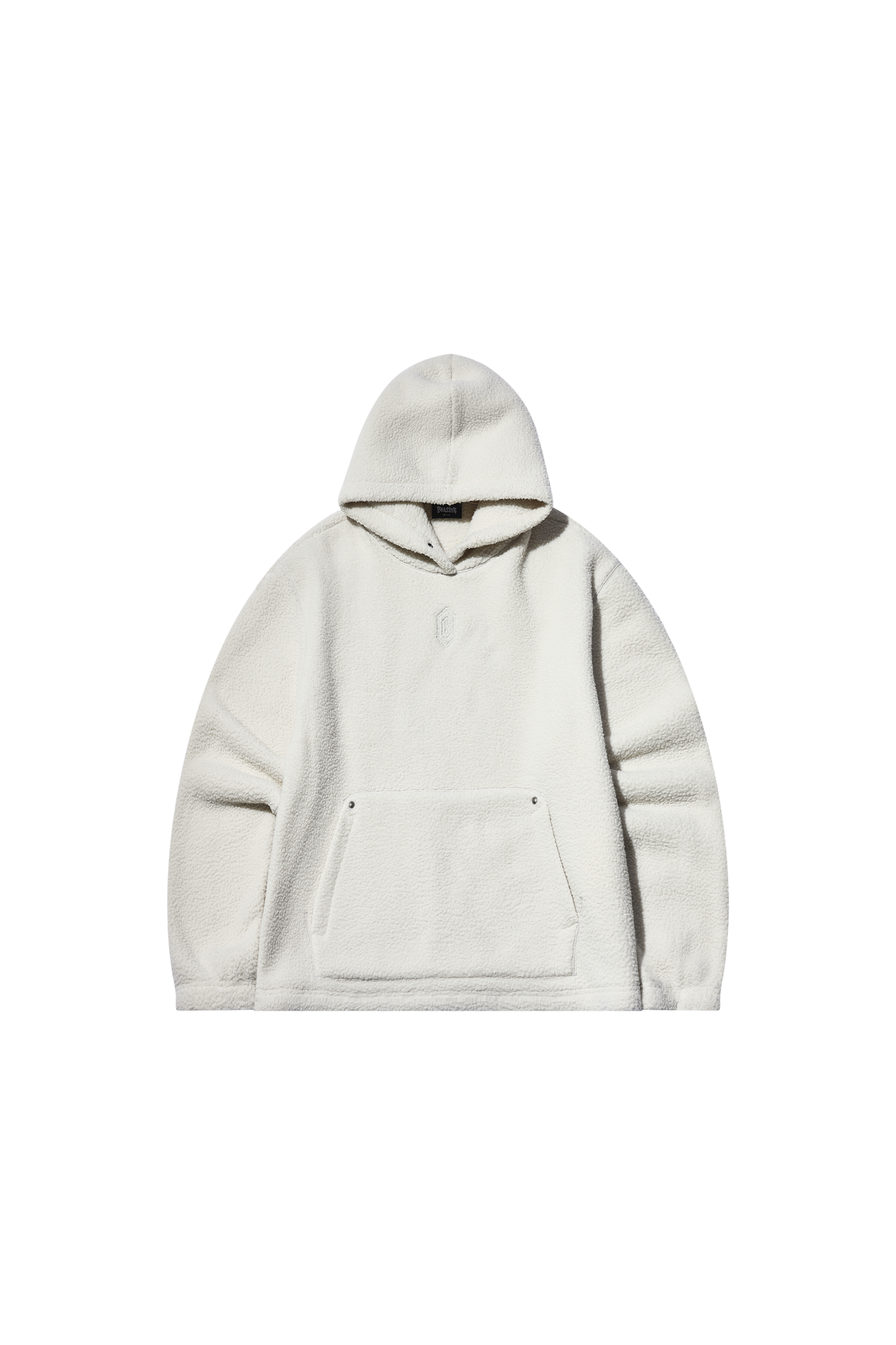 Metal Logo Faux Lambswool Hoodie