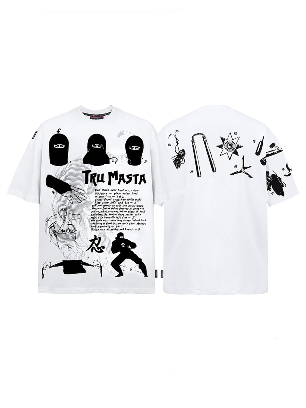 ACUSA | "TRU NINJA MASTA" Oversized Cotton Tee - PSYLOS 1, ACUSA | "TRU NINJA MASTA" Oversized Cotton Tee, Tops, ACUSA, PSYLOS 1