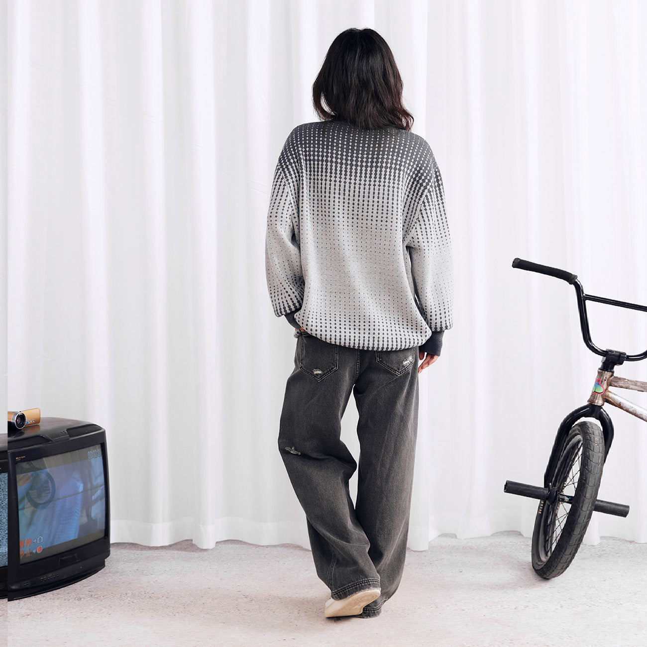 Jacquard Gradient Sweater - PSYLOS 1, Jacquard Gradient Sweater, Sweater, Burnin, PSYLOS 1