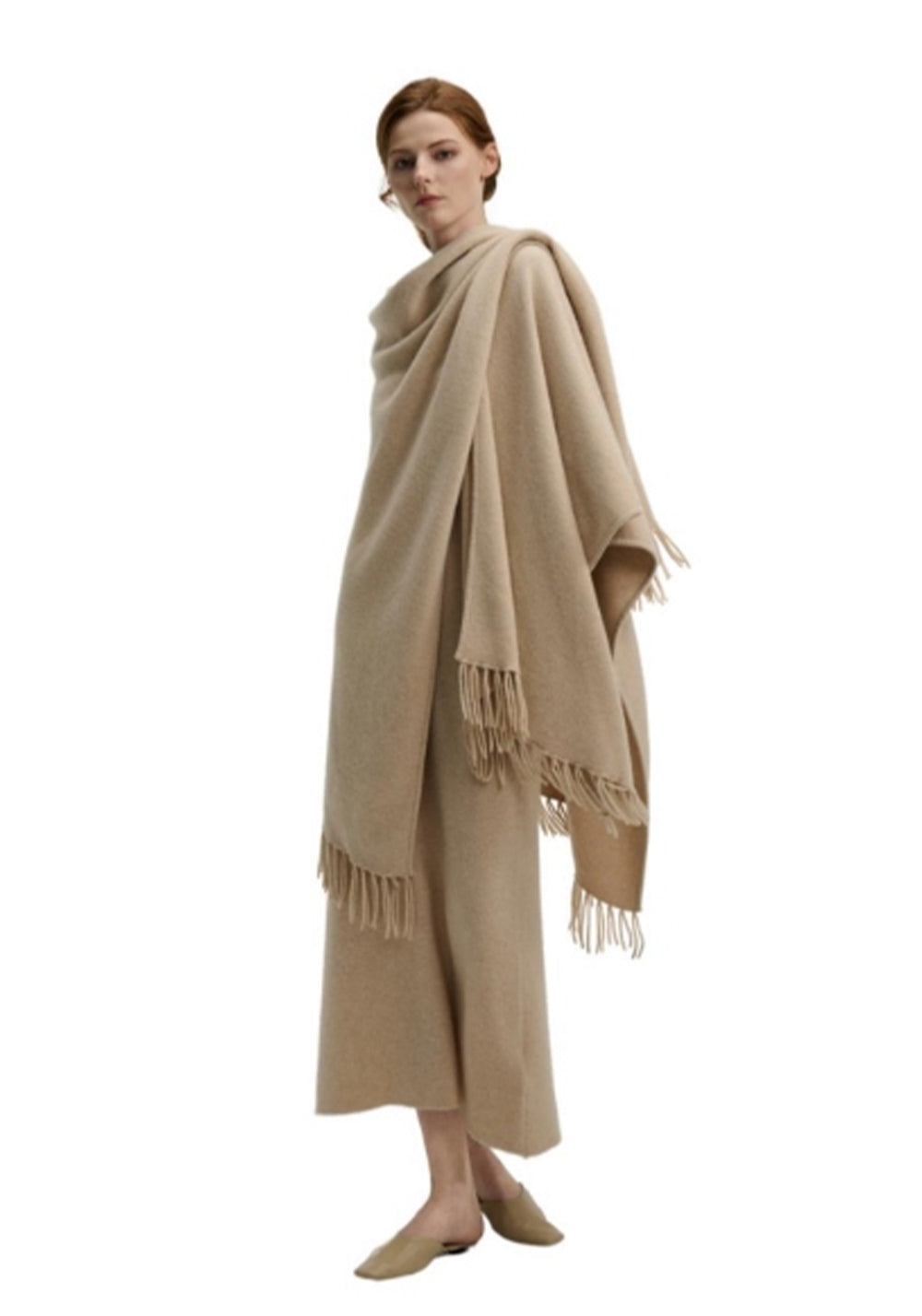 CASHMERE Cashmere Handmade Fringed Shawl