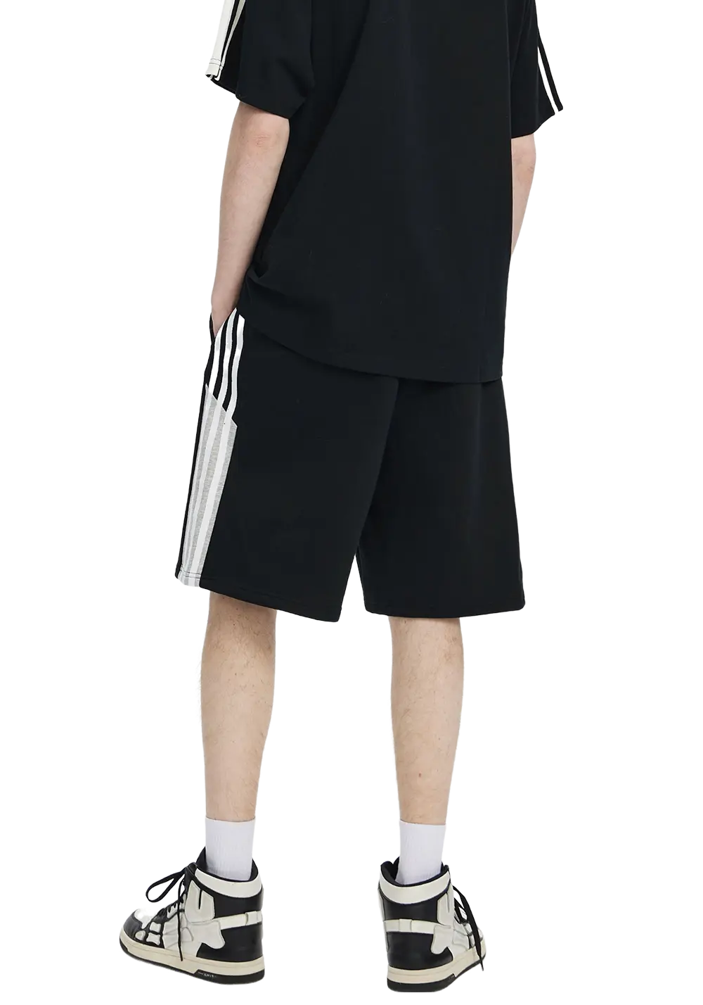 Side Contrast Webbing Track Shorts - PSYLOS 1, Side Contrast Webbing Track Shorts, Shorts, iconslab, PSYLOS 1