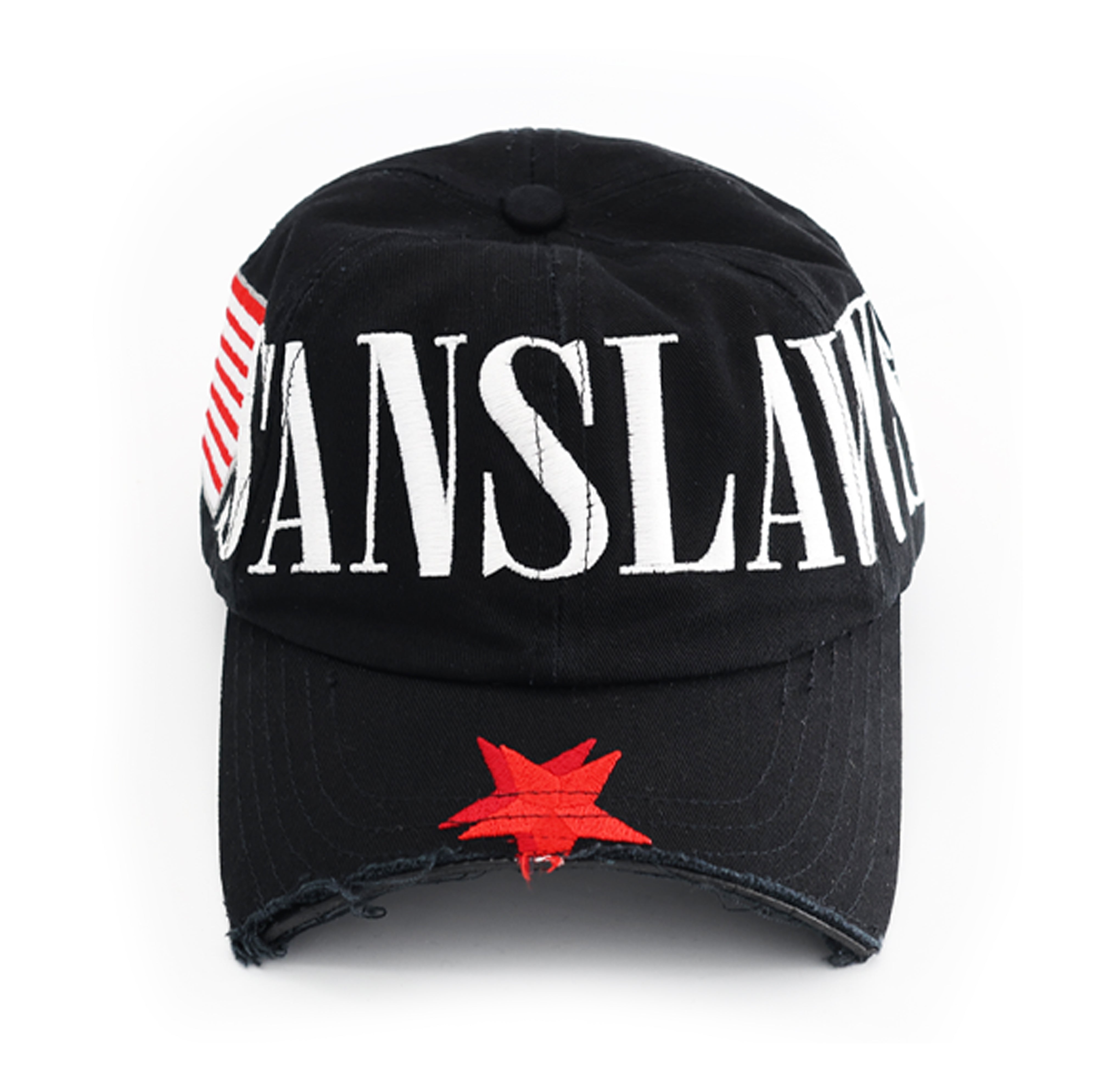 Embroidered Washed Curved-brim Cap