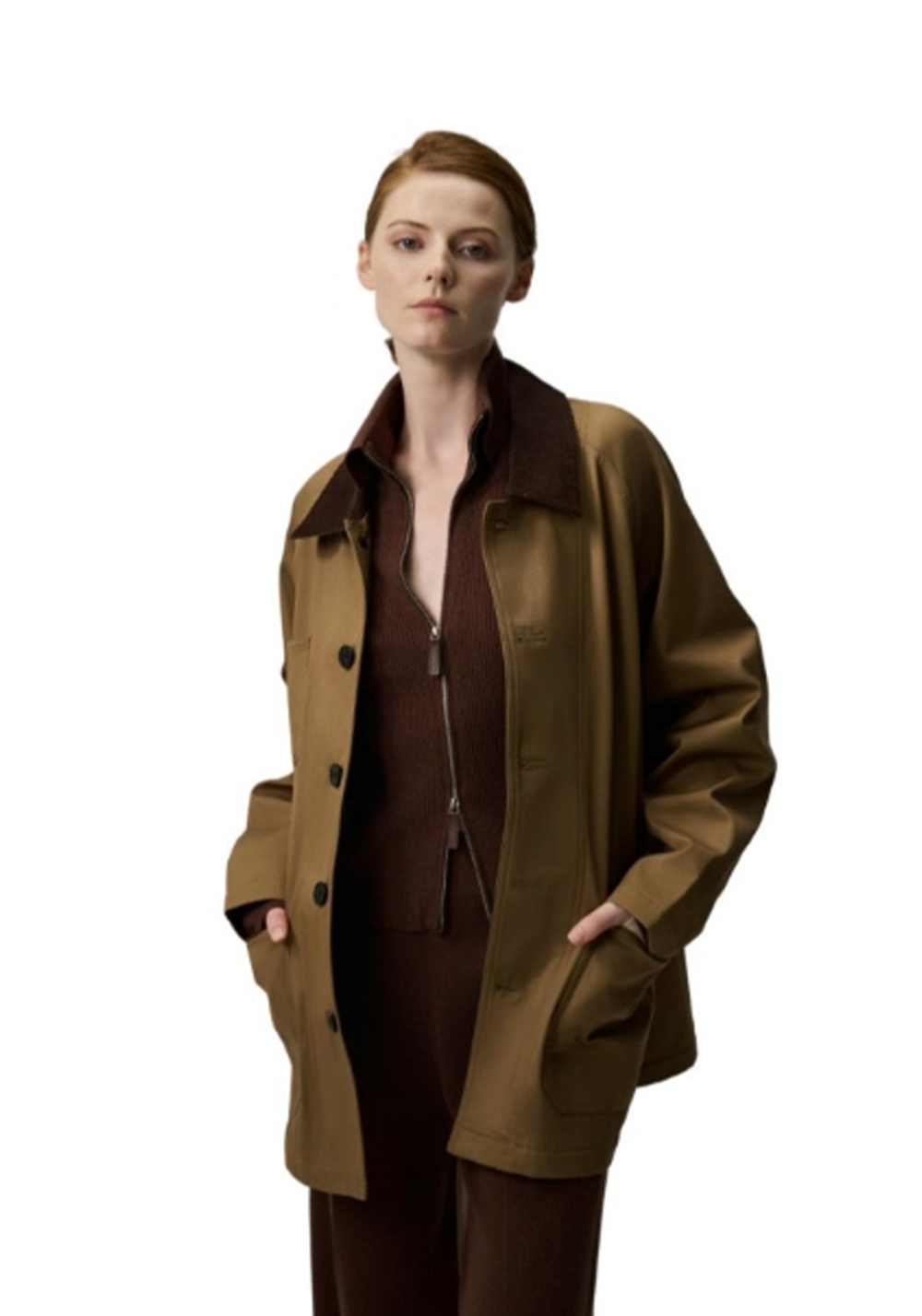 Waterproof Colorblocked Trench Coat