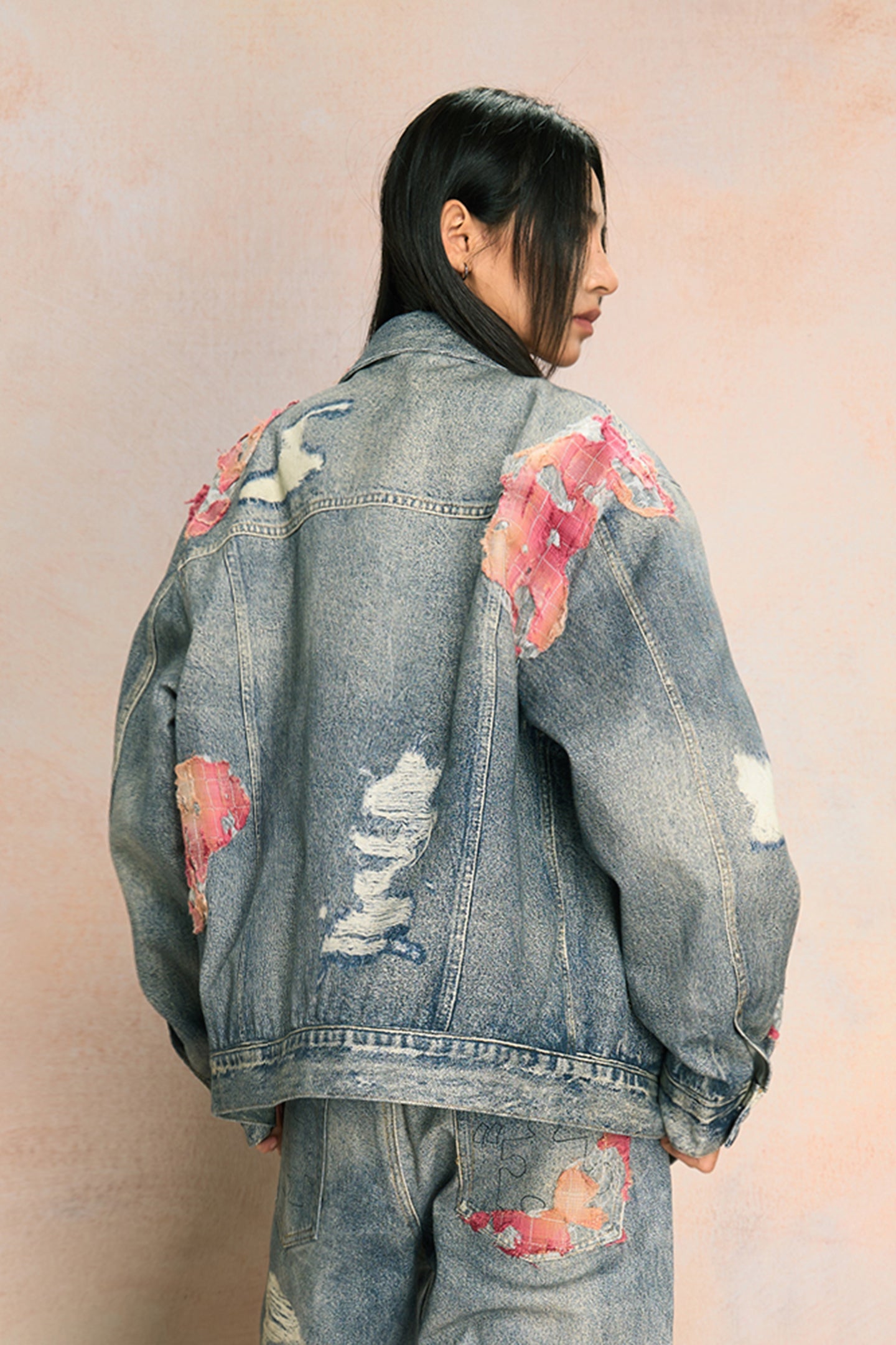 YADcrew | Sunset Cloud Lace Print Denim Jacket/Pants - PSYLOS 1, YADcrew | Sunset Cloud Lace Print Denim Jacket/Pants, Jacket, YADcrew•JAPAN, PSYLOS 1