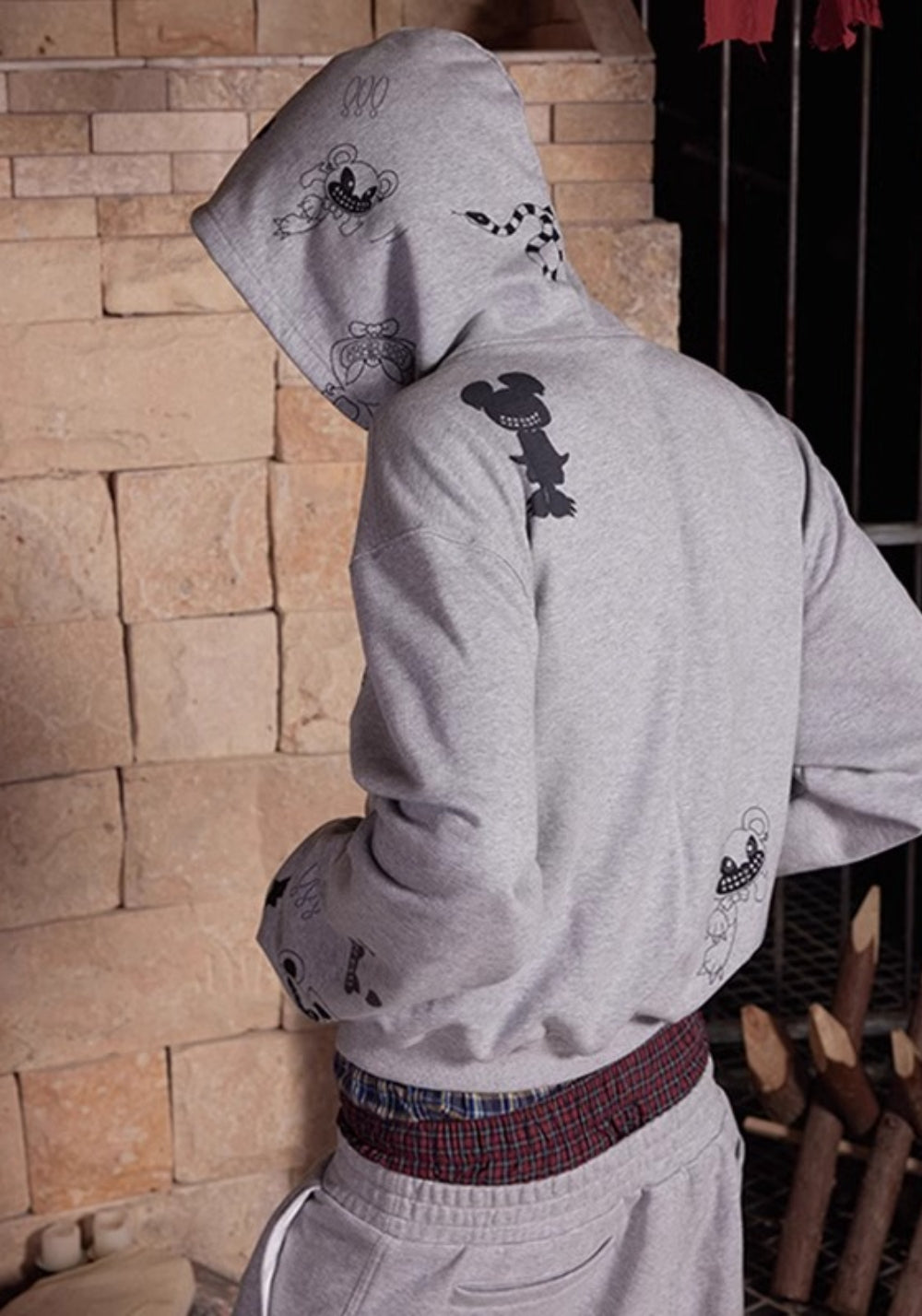 DND4DES丨Graffiti Gray Sweatshirt - PSYLOS 1, DND4DES丨Graffiti Gray Sweatshirt, Sweatshirt, DND4DES•JAPAN, PSYLOS 1