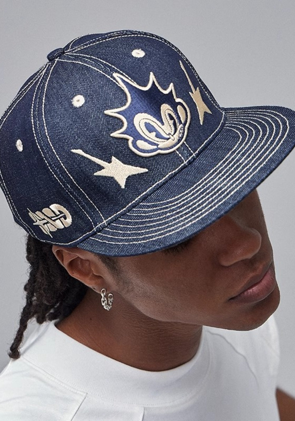 DND4DES丨Embroidered Denim Cap - PSYLOS 1, DND4DES丨Embroidered Denim Cap, cap, DND4DES•JAPAN, PSYLOS 1