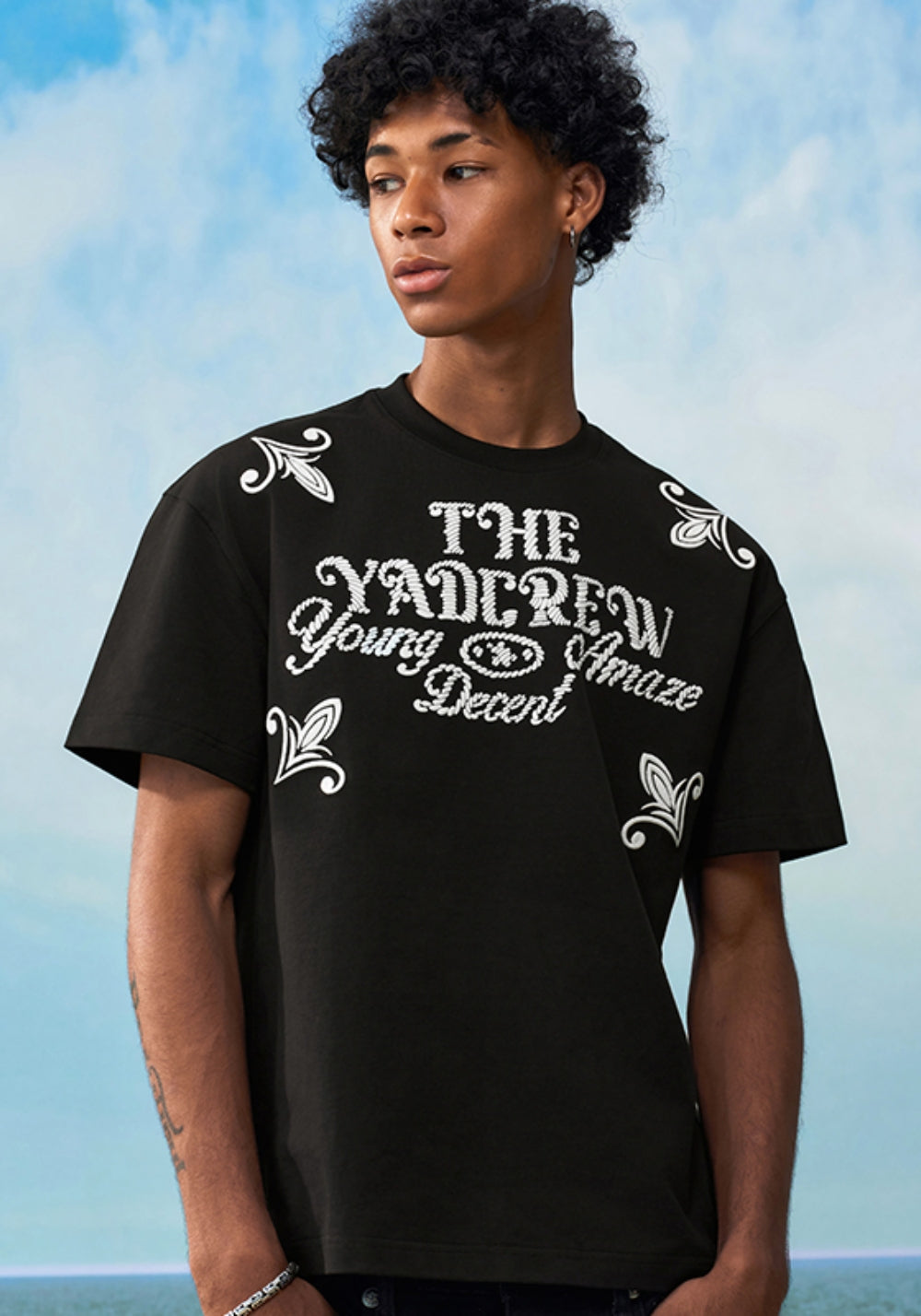 YADcrew丨YADcrew Slogan & Knot Tee-Black - PSYLOS 1, YADcrew丨YADcrew Slogan & Knot Tee-Black, T-Shirt, YADcrew•JAPAN, PSYLOS 1