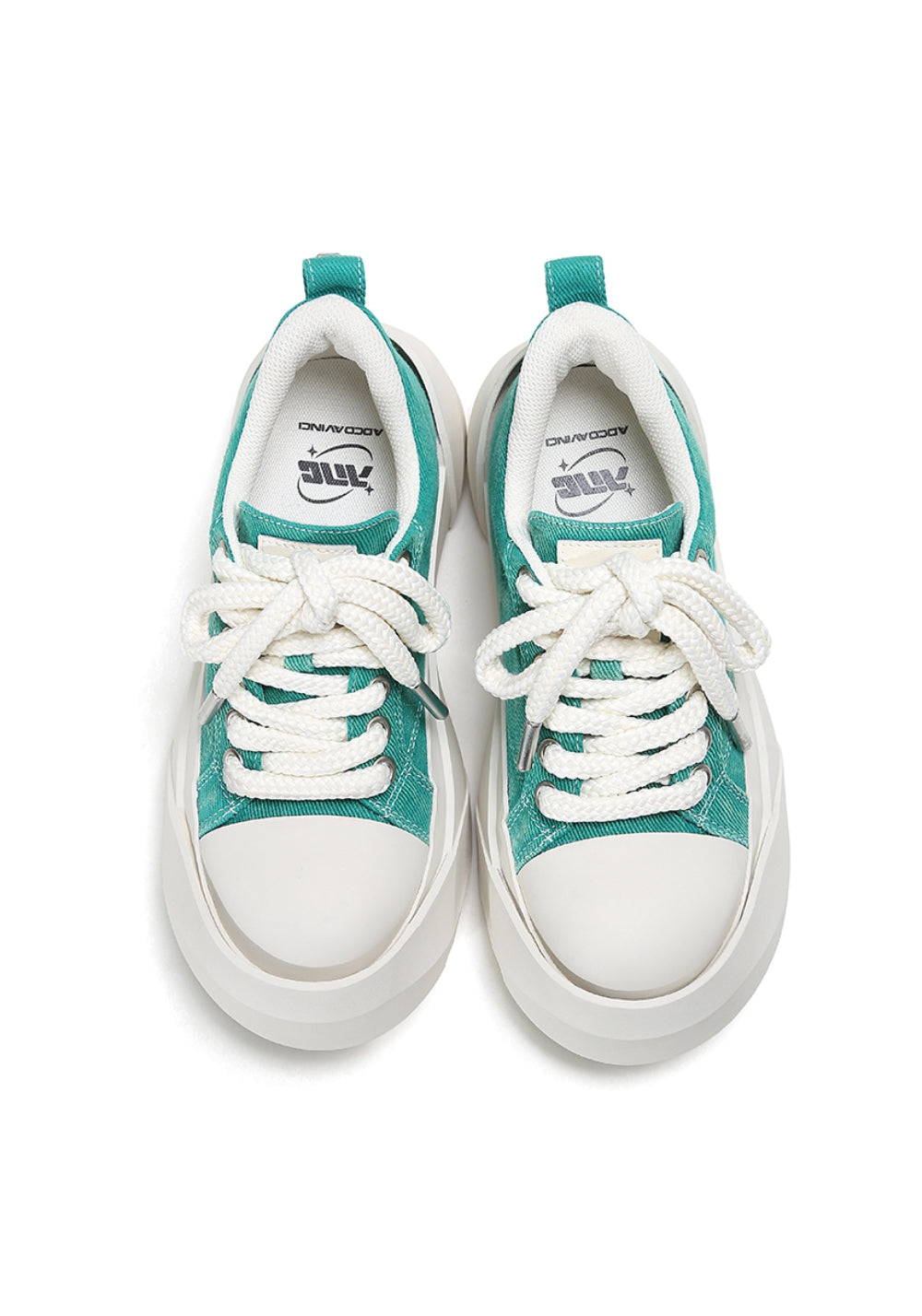 ADC丨Bare Look Washed Denim Platform Sneakers - PSYLOS 1, ADC丨Bare Look Washed Denim Platform Sneakers, Chunky Sneakers, ADC, PSYLOS 1