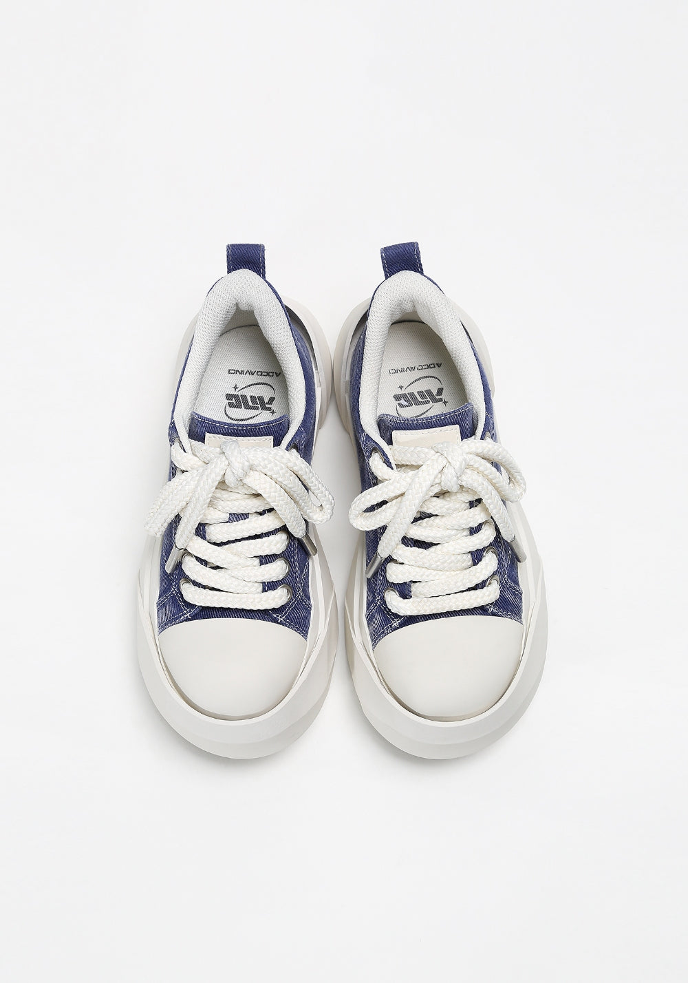 ADC丨Bare Look Washed Denim Platform Sneakers - PSYLOS 1, ADC丨Bare Look Washed Denim Platform Sneakers, Chunky Sneakers, ADC, PSYLOS 1