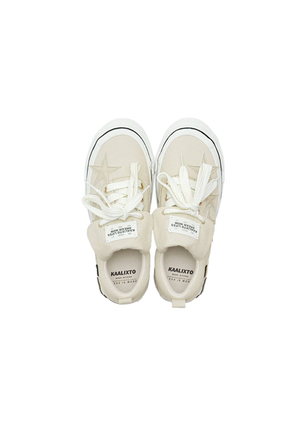 KAALIXTO丨Cream Beige Canvas Star Shoes - PSYLOS 1, KAALIXTO丨Cream Beige Canvas Star Shoes, Canvas Sneakers, KAALIXTO•JAPAN, PSYLOS 1