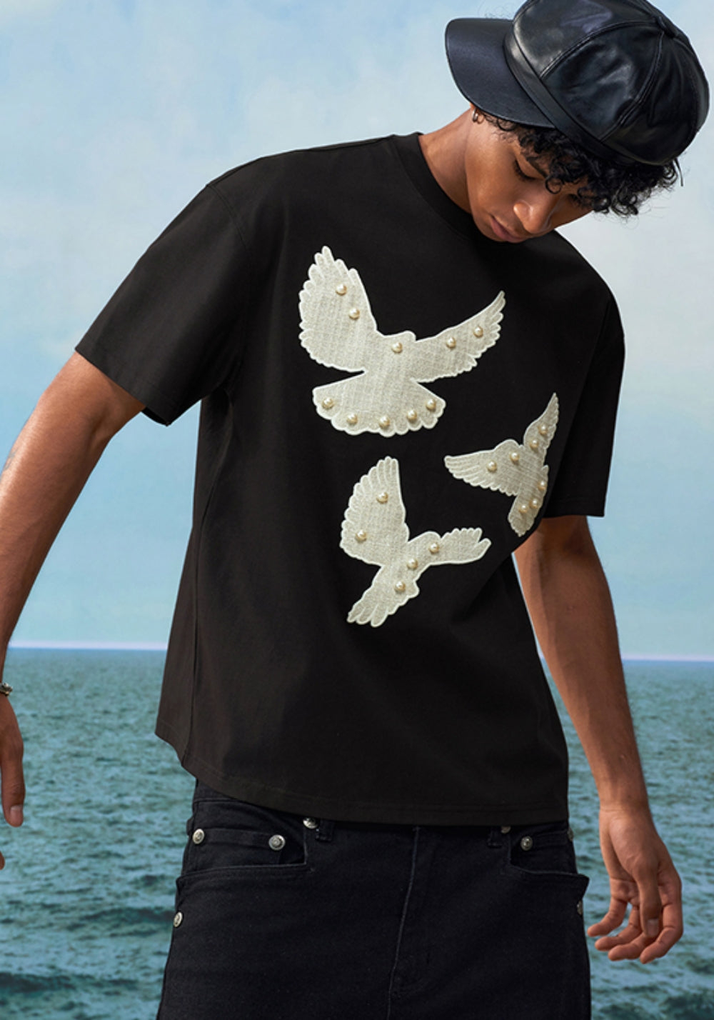 YADcrew丨YADcrew Chanel-Inspired Pearl Tee - PSYLOS 1, YADcrew丨YADcrew Chanel-Inspired Pearl Tee, T-Shirt, YADcrew•JAPAN, PSYLOS 1