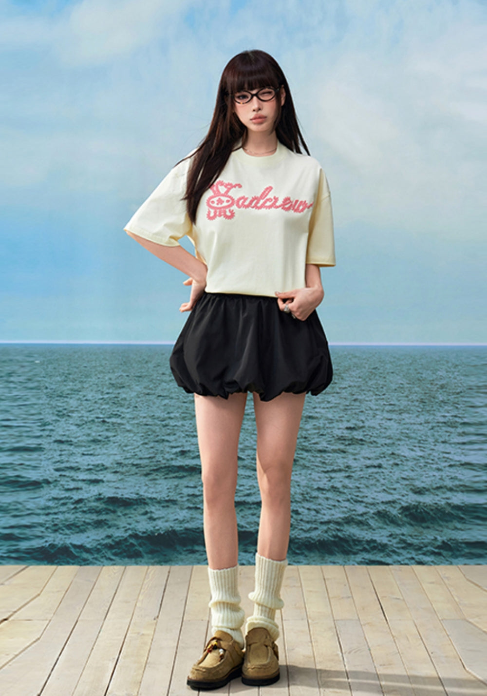 YADcrew丨YADcrew Knot-Embroidered Logo Tee -Pink - PSYLOS 1, YADcrew丨YADcrew Knot-Embroidered Logo Tee -Pink, T-Shirt, YADcrew•JAPAN, PSYLOS 1