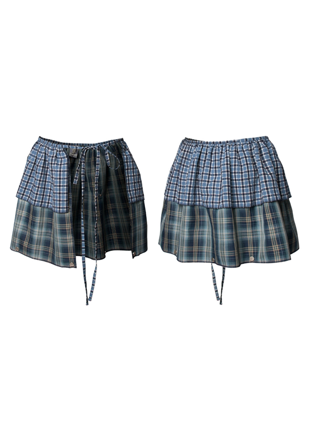 RELABEL丨Wrinkled Plaid Multi-Wear Skirt - PSYLOS 1, RELABEL丨Wrinkled Plaid Multi-Wear Skirt, Skirt, RELABEL, PSYLOS 1