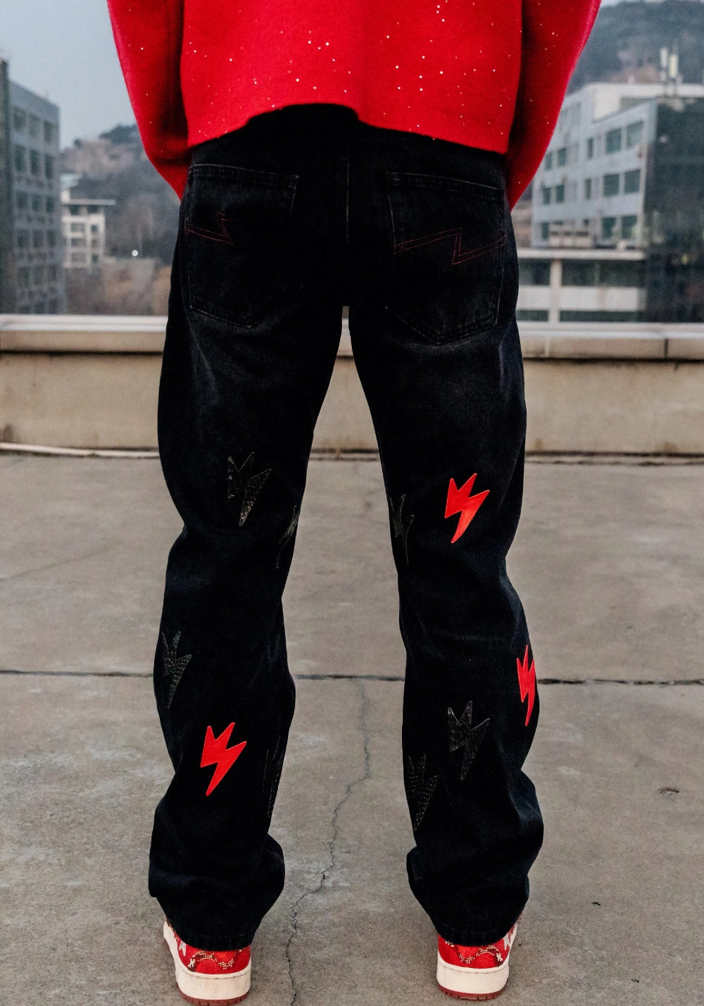 AMEXNOCAP丨Snake Year Lightning Washed Jeans - PSYLOS 1, AMEXNOCAP丨Snake Year Lightning Washed Jeans, Jeans, AMEXNOCAP, PSYLOS 1