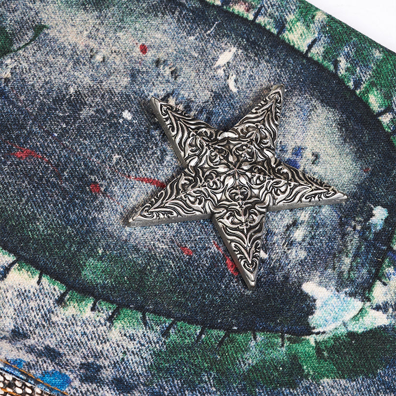 GLACIERBOY丨"RAP STAR" SERIES  Snake Waxed Jeans - PSYLOS 1, GLACIERBOY丨"RAP STAR" SERIES  Snake Waxed Jeans, Jeans, GLACIERBOY•JAPAN, PSYLOS 1