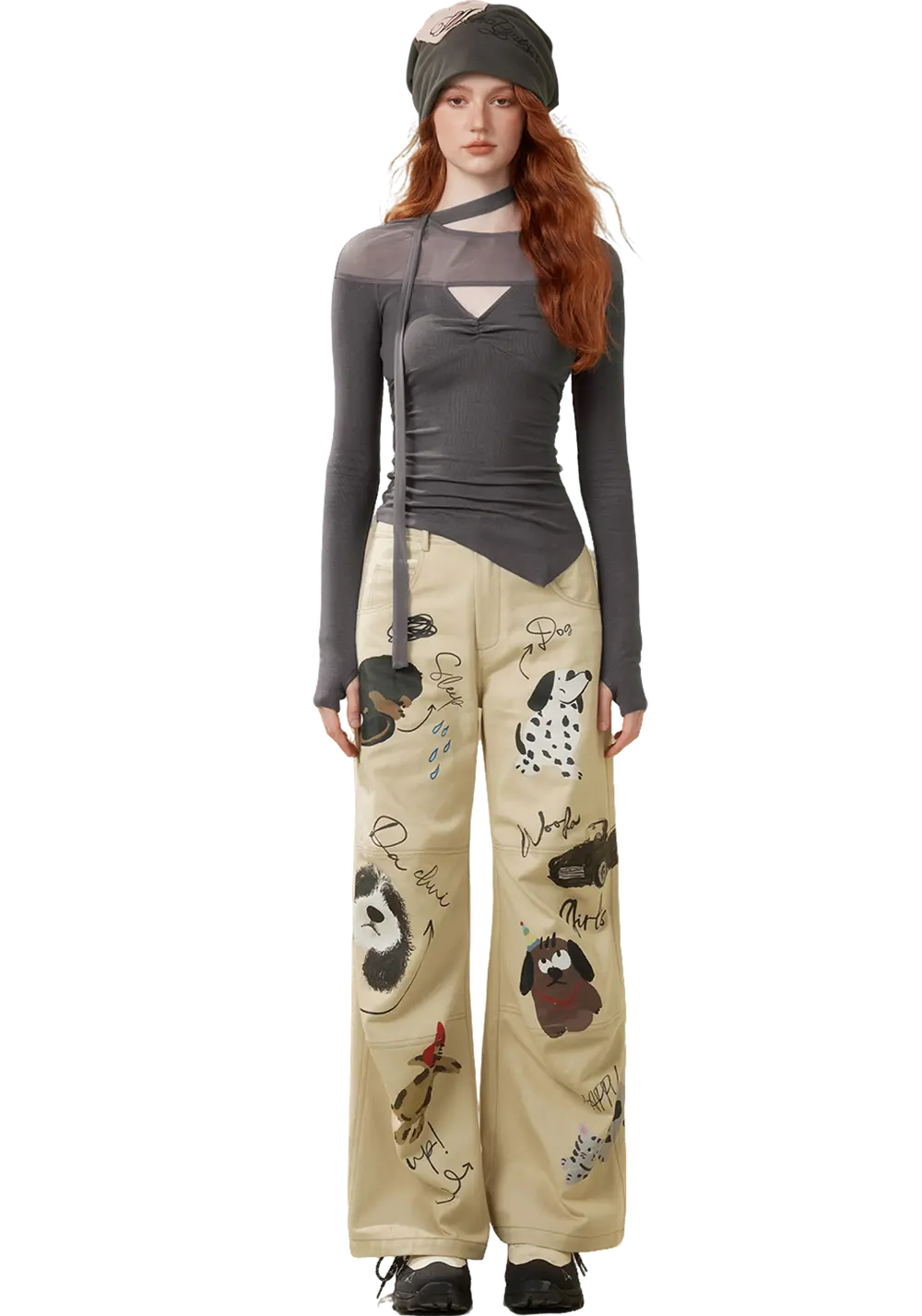 Graffiti Print Pants - PSYLOS 1, Graffiti Print Pants, Pants, WooHa, PSYLOS 1