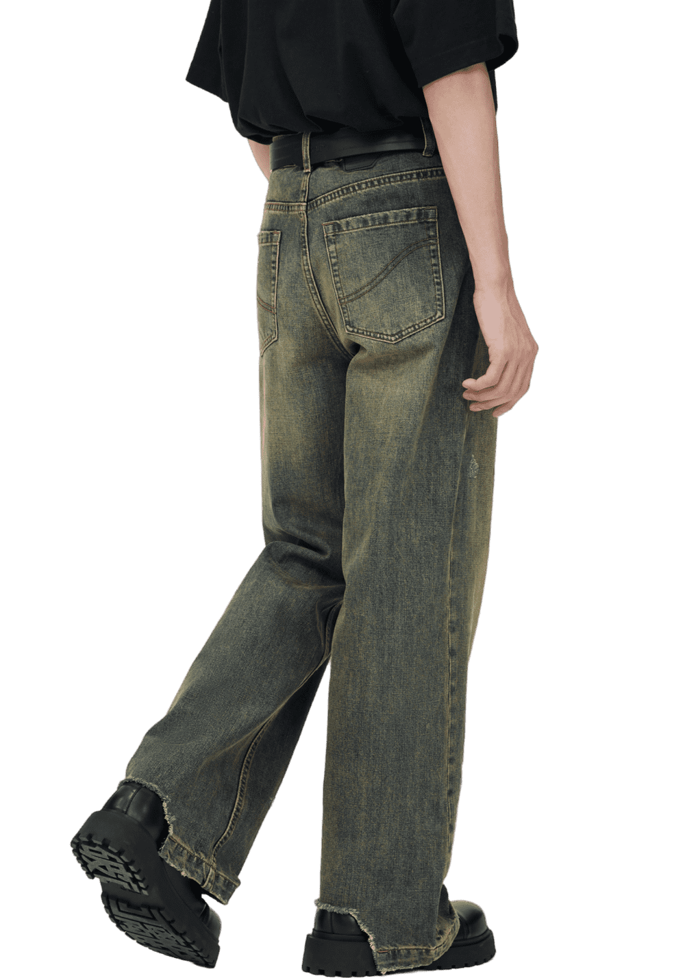 Yellow Mud Distressed Jeans - PSYLOS 1, Yellow Mud Distressed Jeans, Pants, PCLP, PSYLOS 1