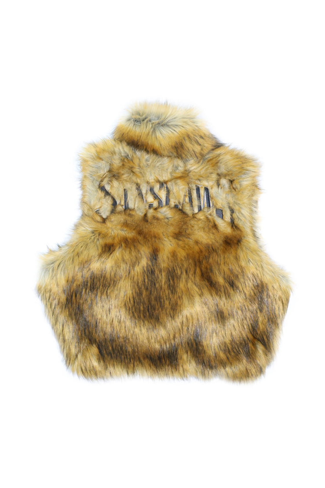 SANSLAWS丨Faux Fur Leather Appliqué Vest - PSYLOS 1, SANSLAWS丨Faux Fur Leather Appliqué Vest, Vest, SANSLAWS, PSYLOS 1