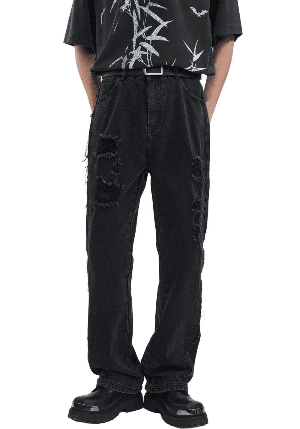 Patchwork Raw Edge Jeans - PSYLOS 1, Patchwork Raw Edge Jeans, Pants, PCLP, PSYLOS 1