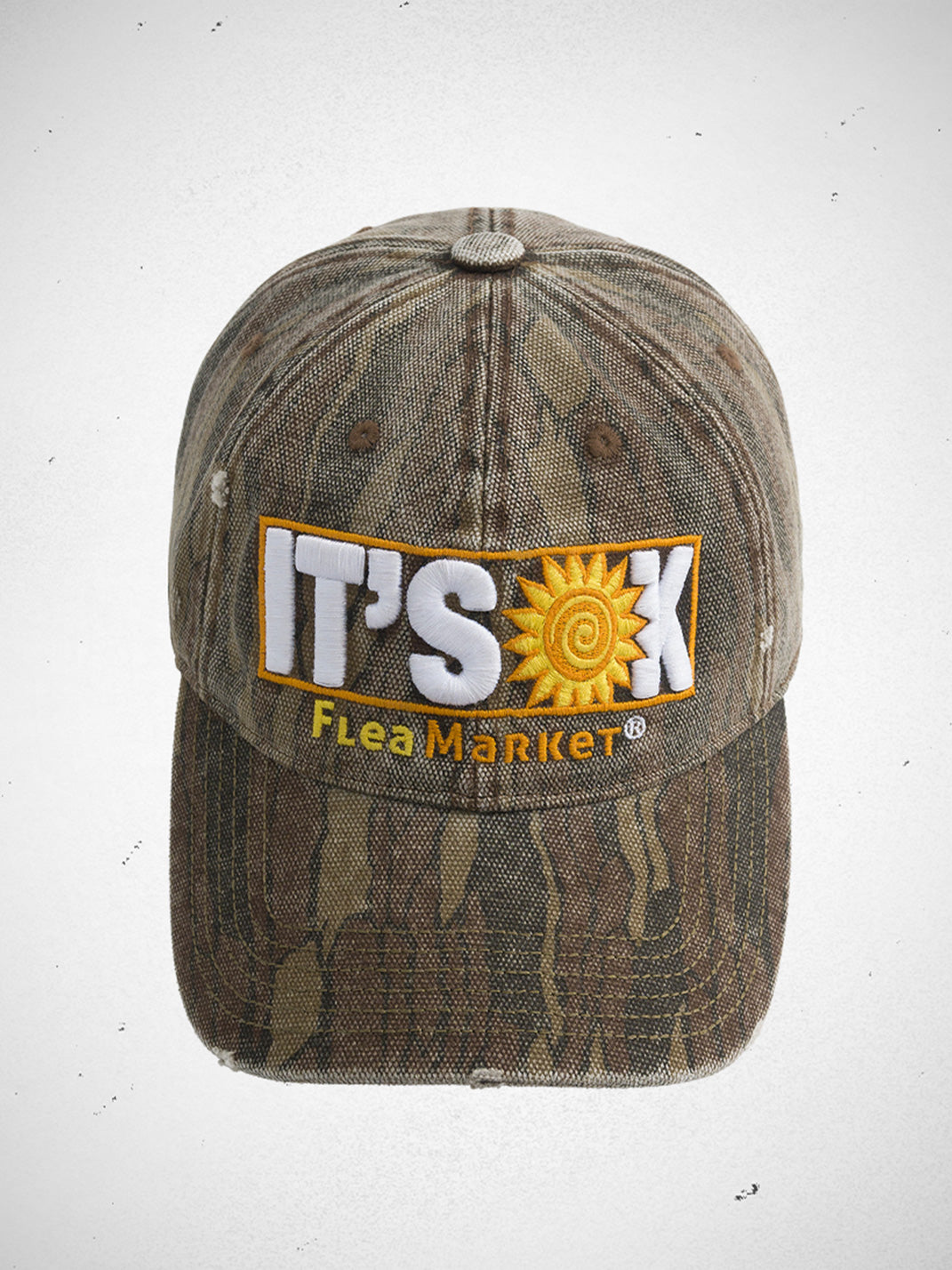 FLEAMARKET | "IT'S OK" Wood Grain Curve Brim Cap - PSYLOS 1, FLEAMARKET | "IT'S OK" Wood Grain Curve Brim Cap, Hats, FLEAMARKET, PSYLOS 1