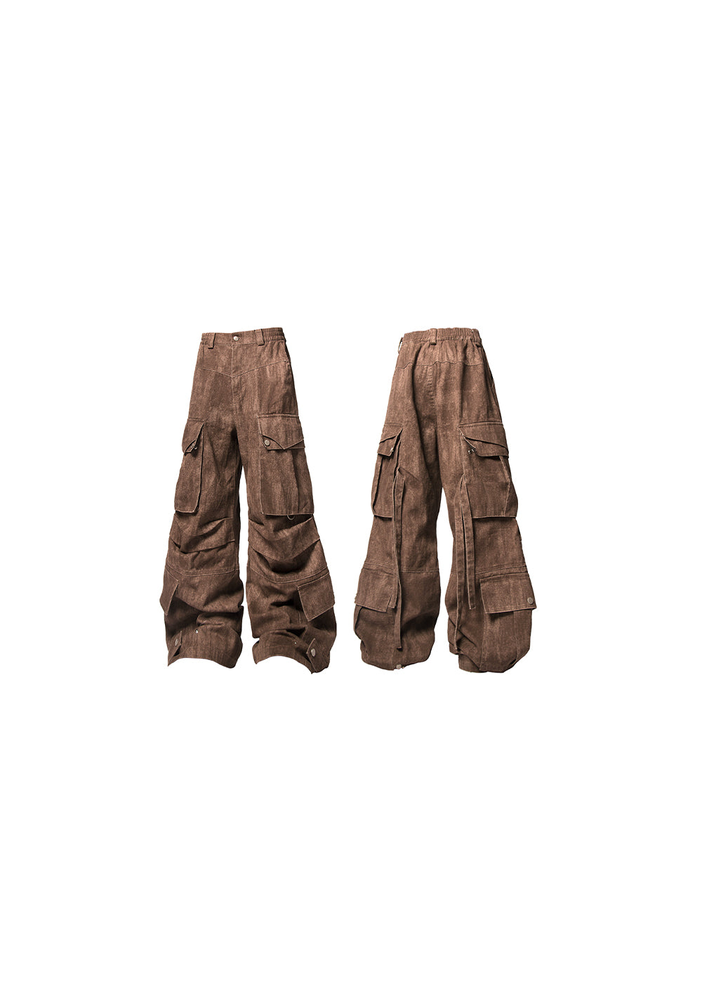 RELABEL丨Washed Multi-Pocket Gunmetal Pants - PSYLOS 1, RELABEL丨Washed Multi-Pocket Gunmetal Pants, Pants, RELABEL, PSYLOS 1