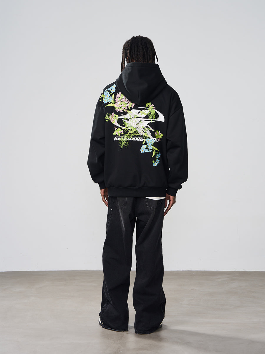 Floral Embroidered Hoodie - PSYLOS 1, Floral Embroidered Hoodie, Hoodie, HARSH AND CRUEL, PSYLOS 1
