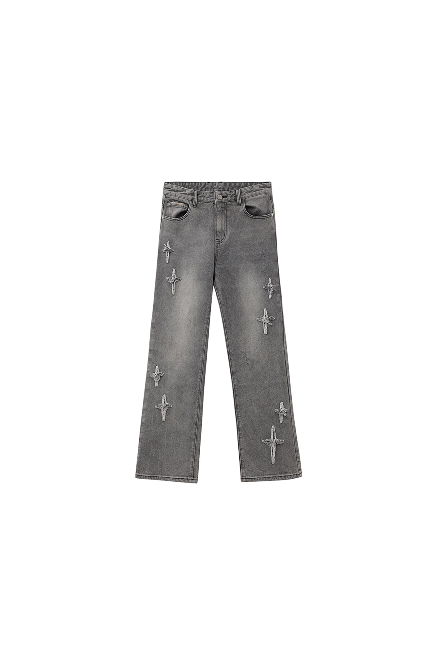 Cross Star Distressed Jeans