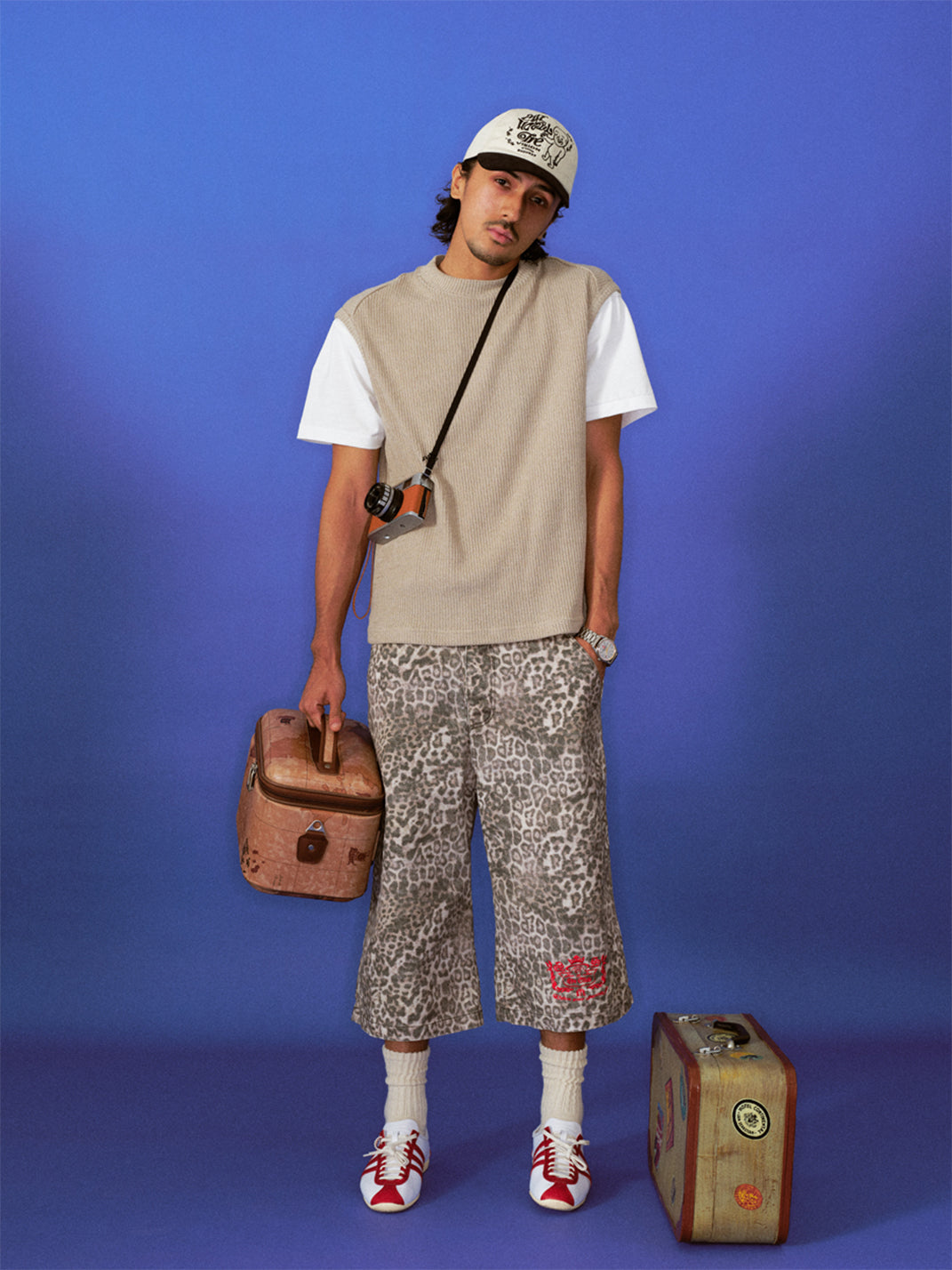 TREclub | Leopard Embroidered Cropped Pants - PSYLOS 1, TREclub | Leopard Embroidered Cropped Pants, Shorts, TREclub•JAPAN, PSYLOS 1