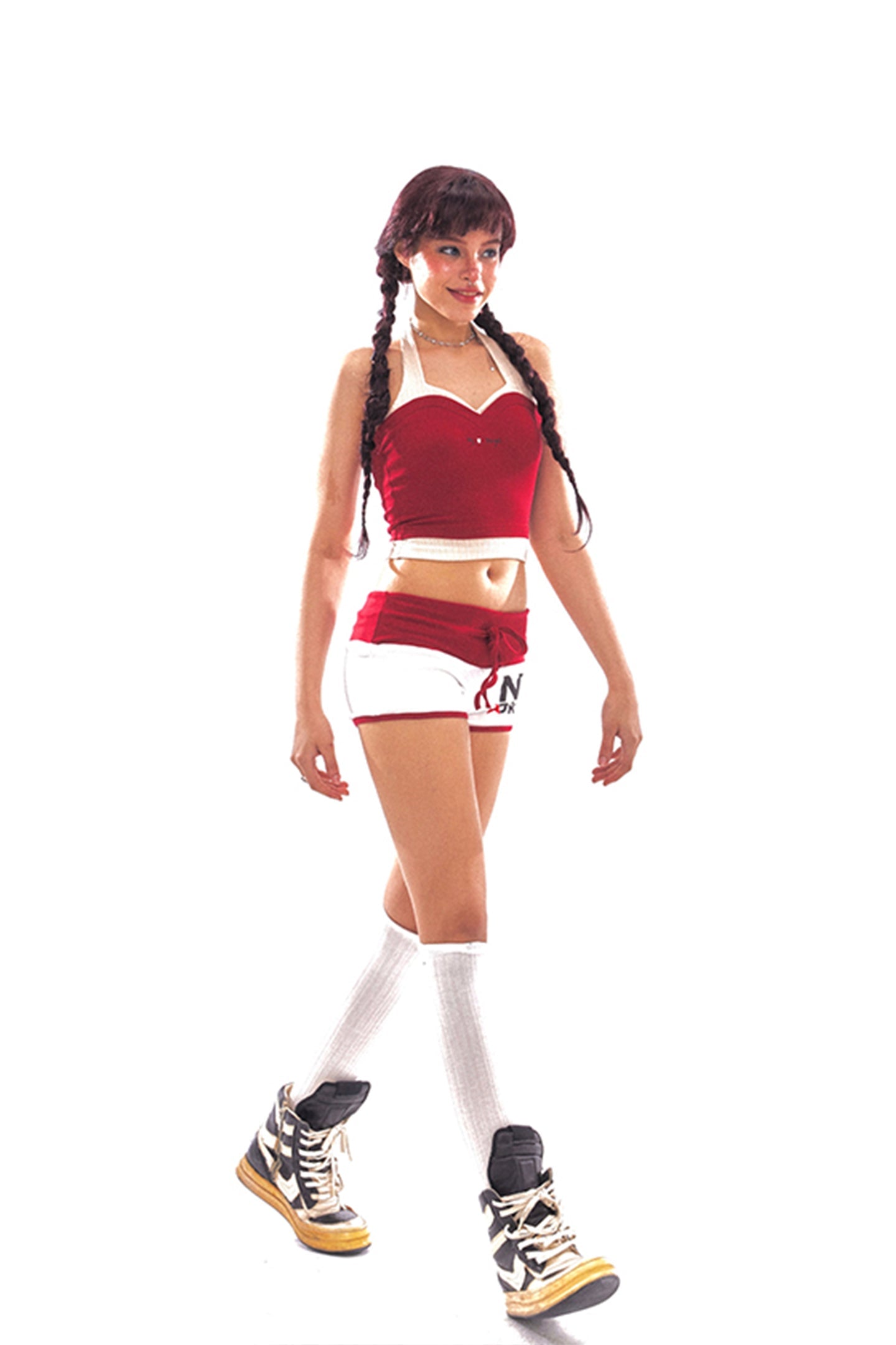 Retro Star Contrast Low-Rise Shorts - PSYLOS 1, Retro Star Contrast Low-Rise Shorts, Shorts, NyDkyel, PSYLOS 1